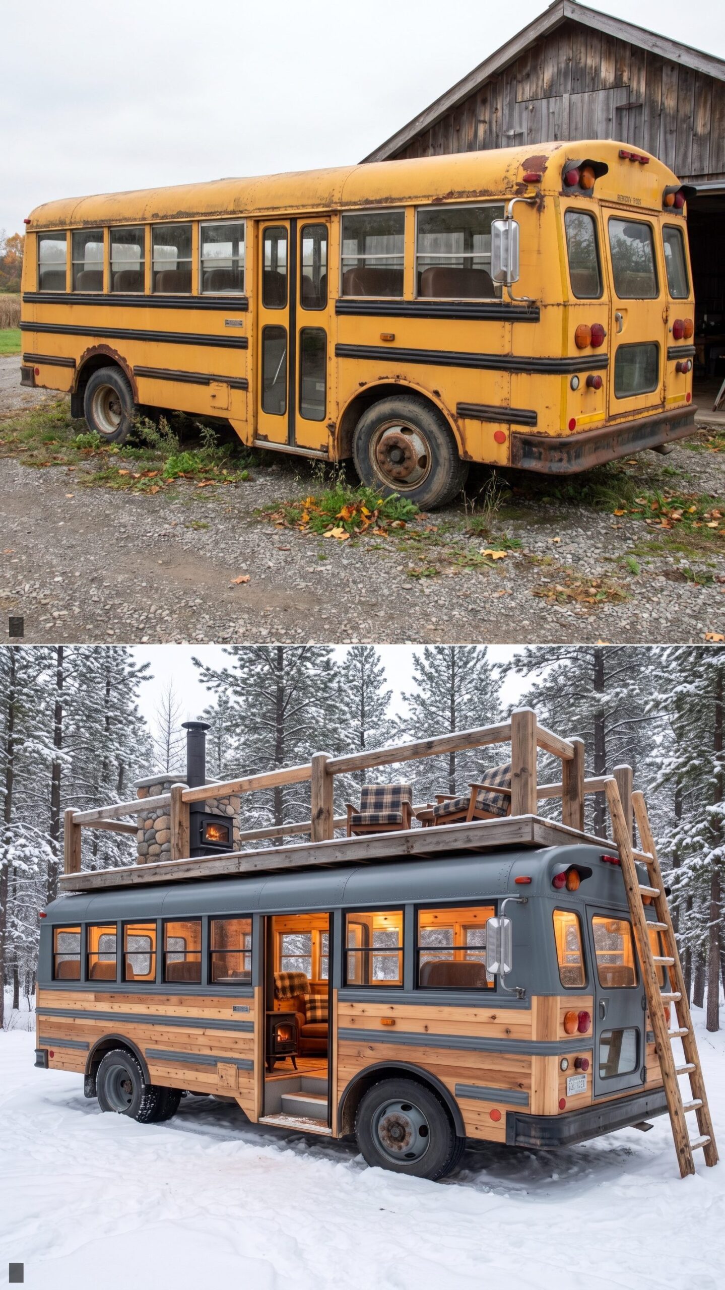 Alpine Cabin in Warm Cedar and Slate