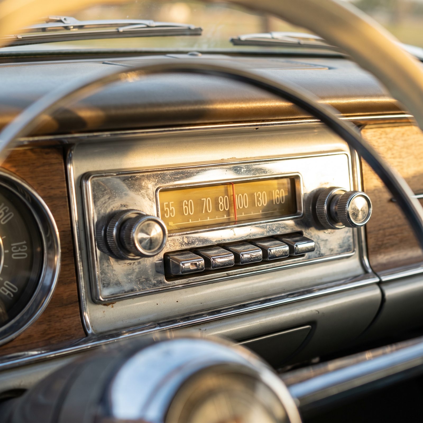 An AM Radio With Mechanical Presets and a Sliding Tuning Needle