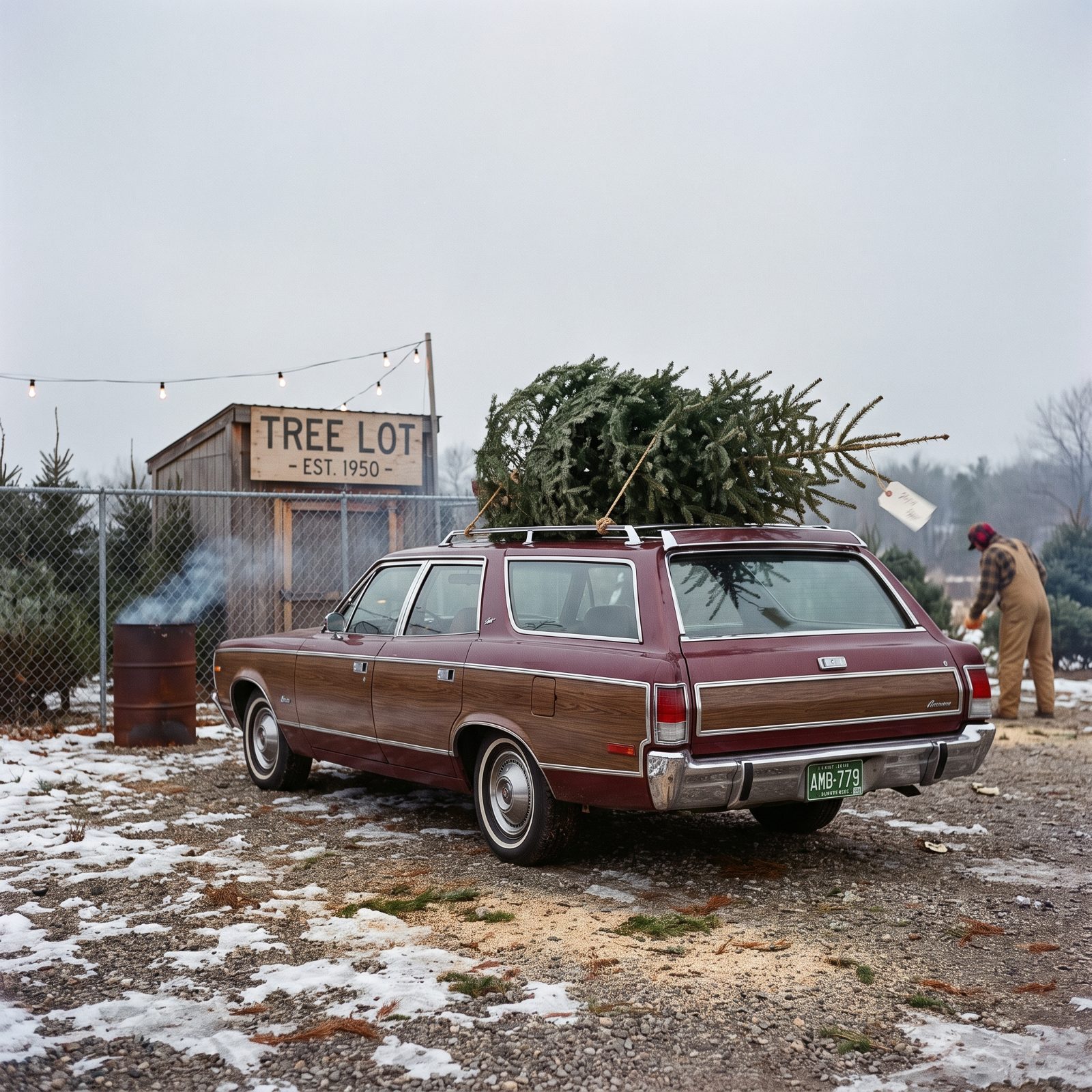 The AMC Ambassador With Its Tree Tag Still Flapping