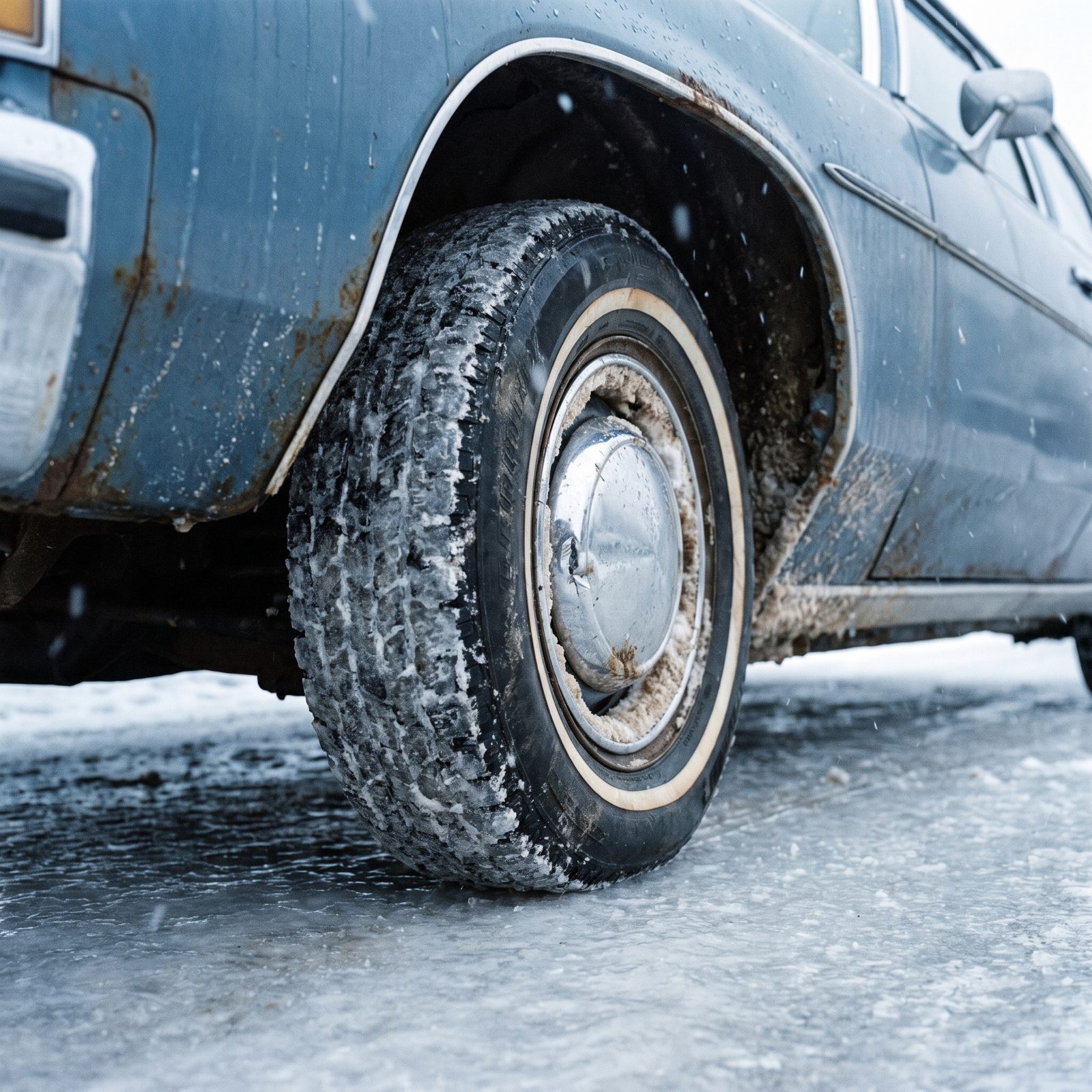 Bias-Ply Tires That Became Treacherous on Packed Snow