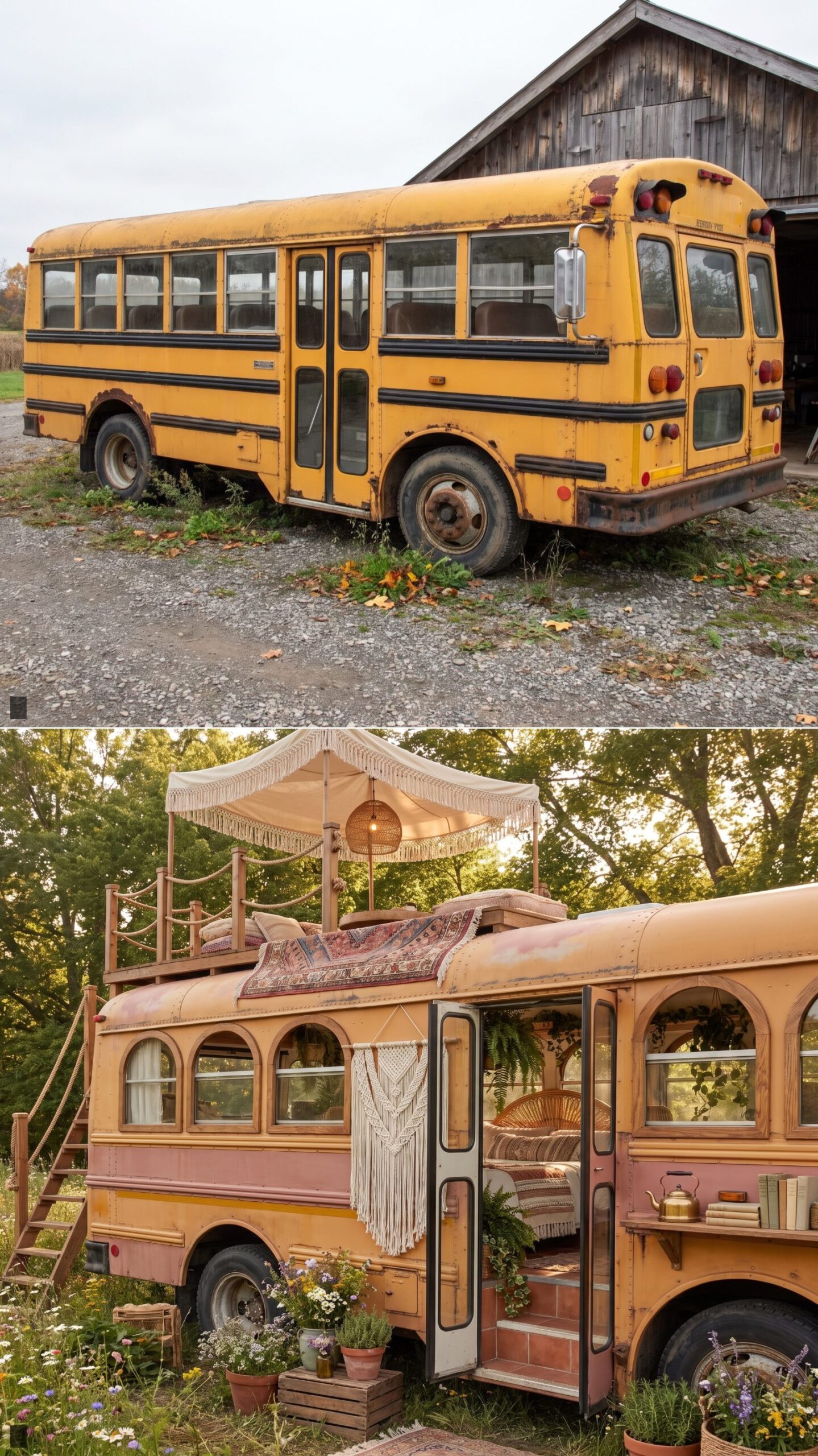 Bohemian Terracotta Hideaway with a Canopied Roof Lounge
