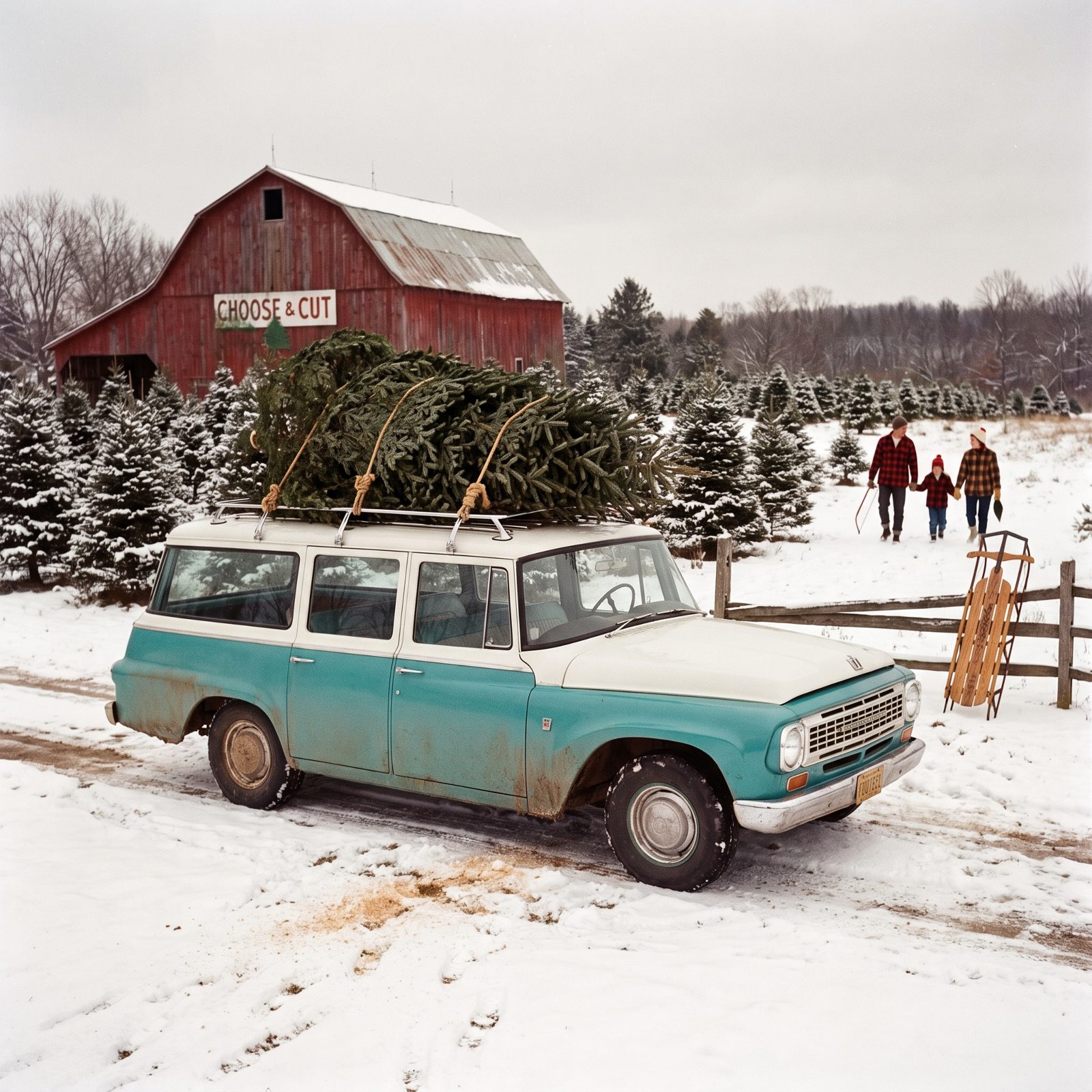 The International Travelall Carrying a Family-Sized Christmas Tree