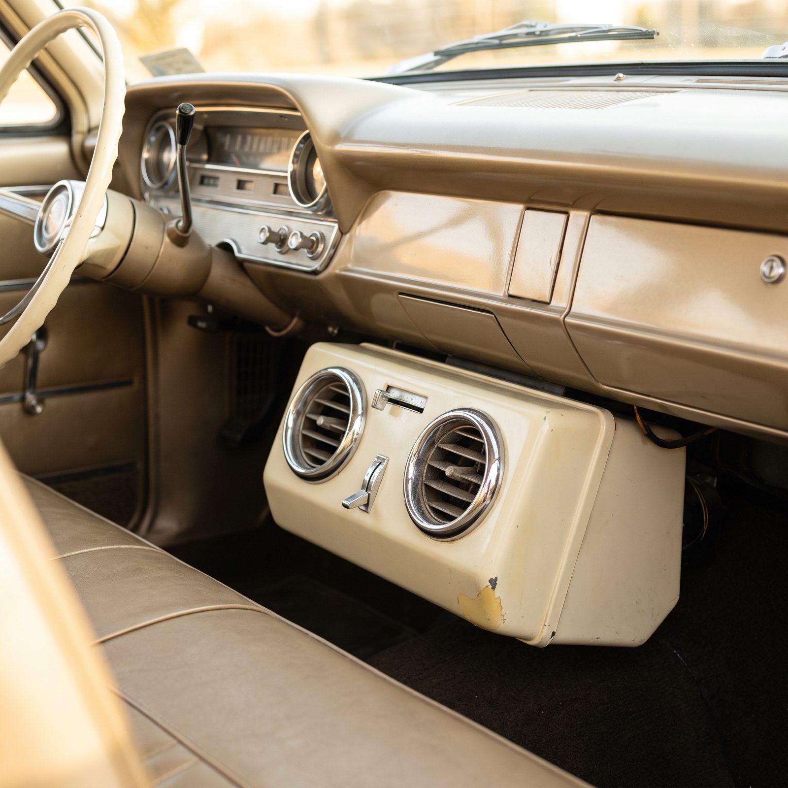 A Knee-Knocker Air Conditioner Hanging Under the Dash