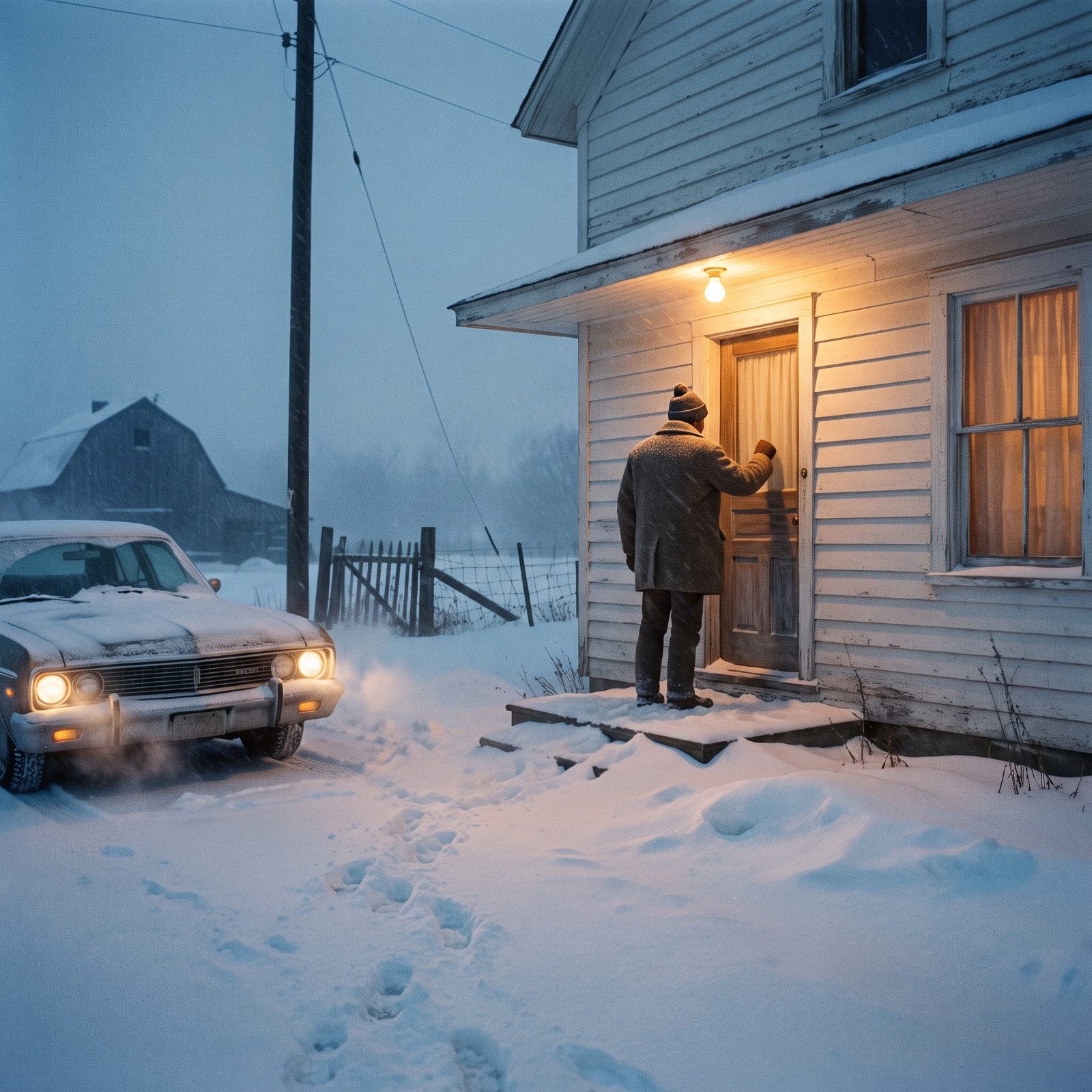 Knocking at a Farmhouse Door to Beg the Use of the Telephone