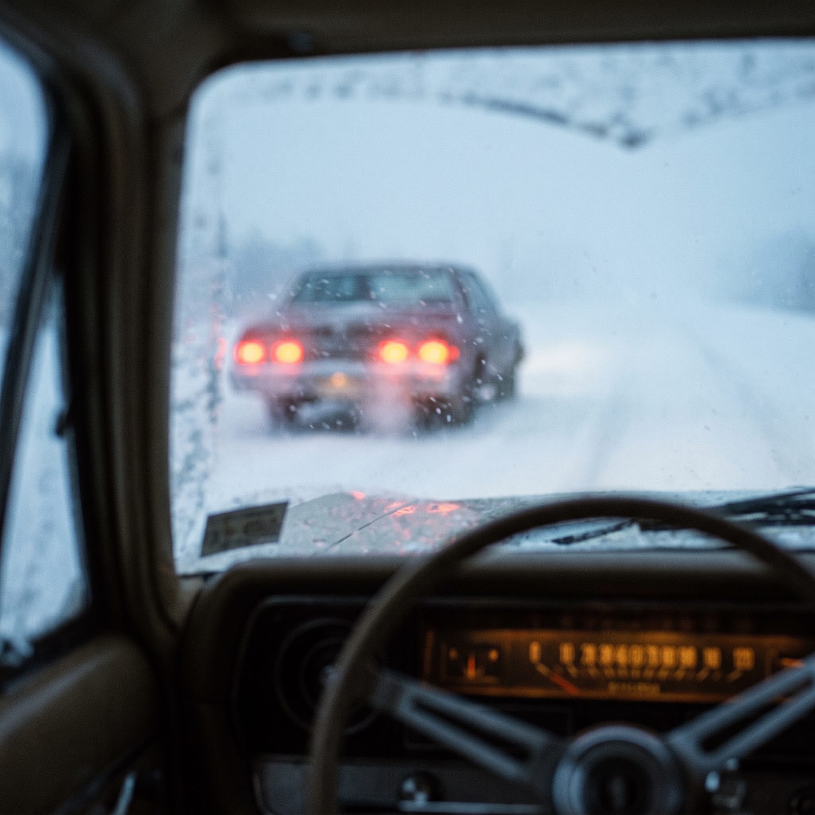 Locking Onto Another Car's Taillights Because the Lanes Had Vanished