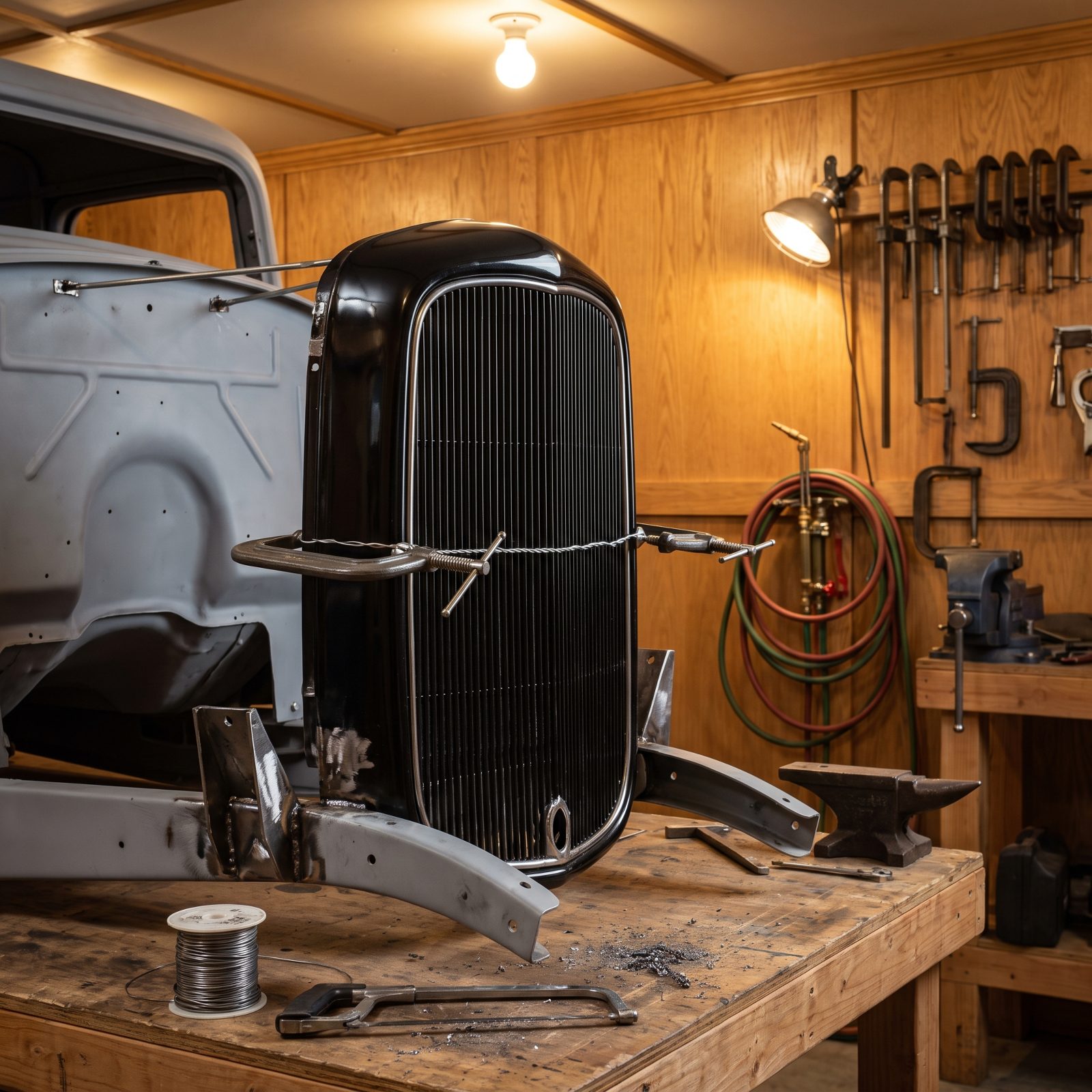 Making a Deuce Grille Shell Fit a Car It Was Never Meant For