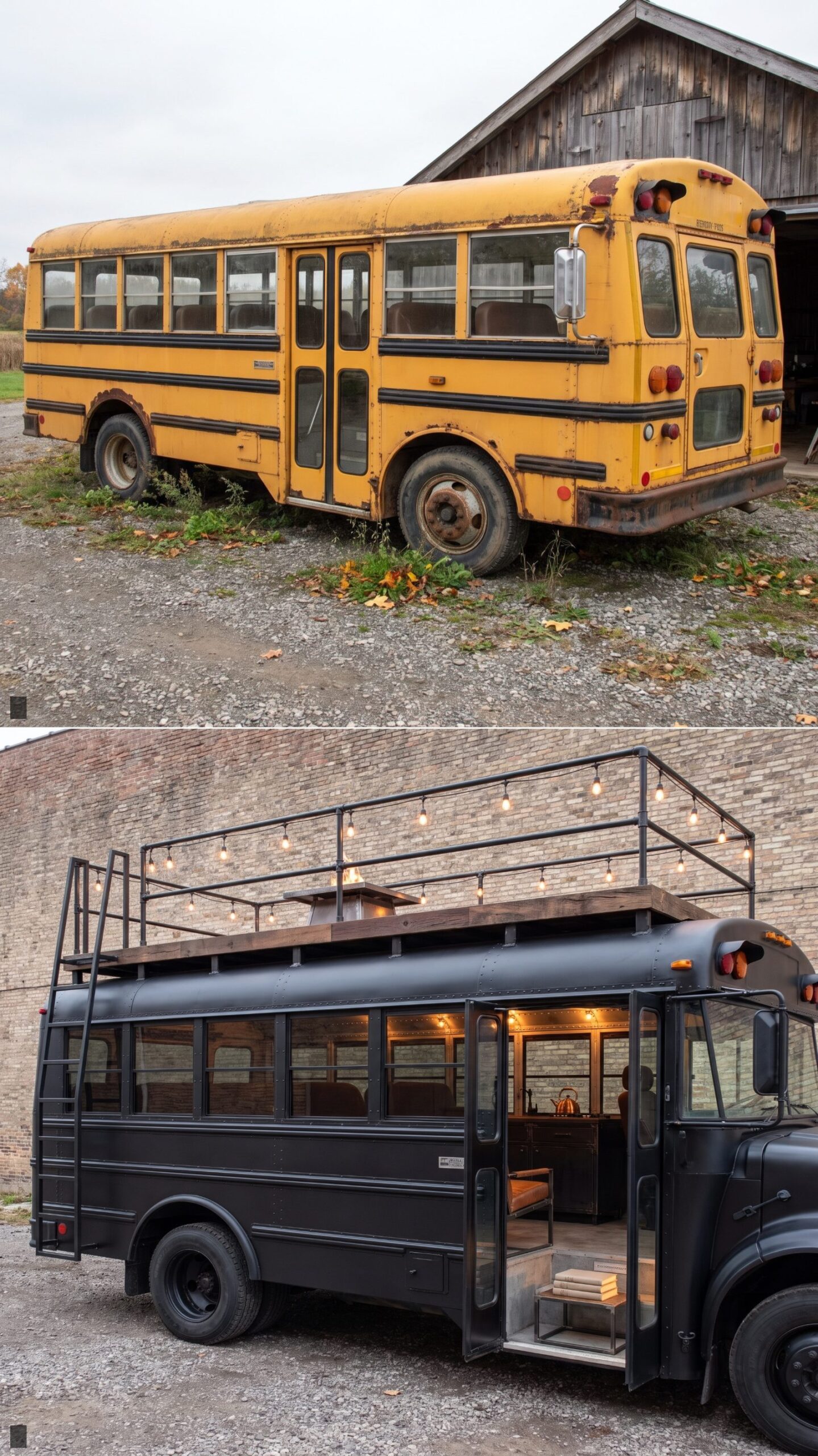 Matte Black Industrial Loft on Wheels