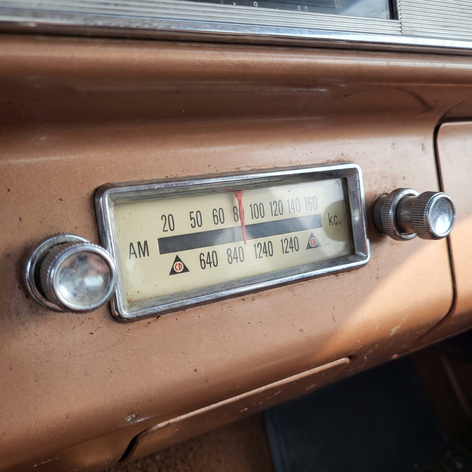 The Radio Dial Marked With Civil Defense Triangles