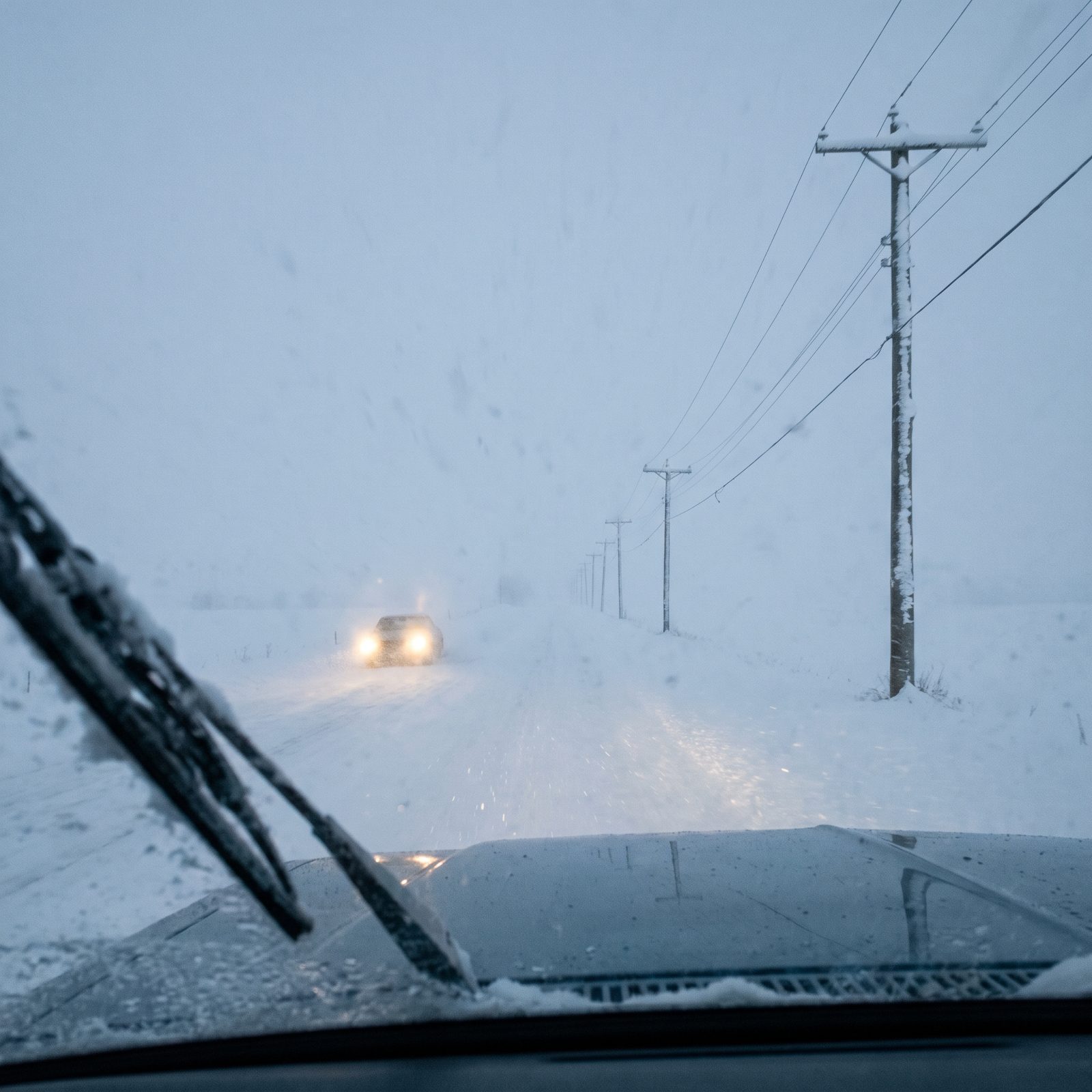 Reading the Road's Edge Off a Line of Utility Poles