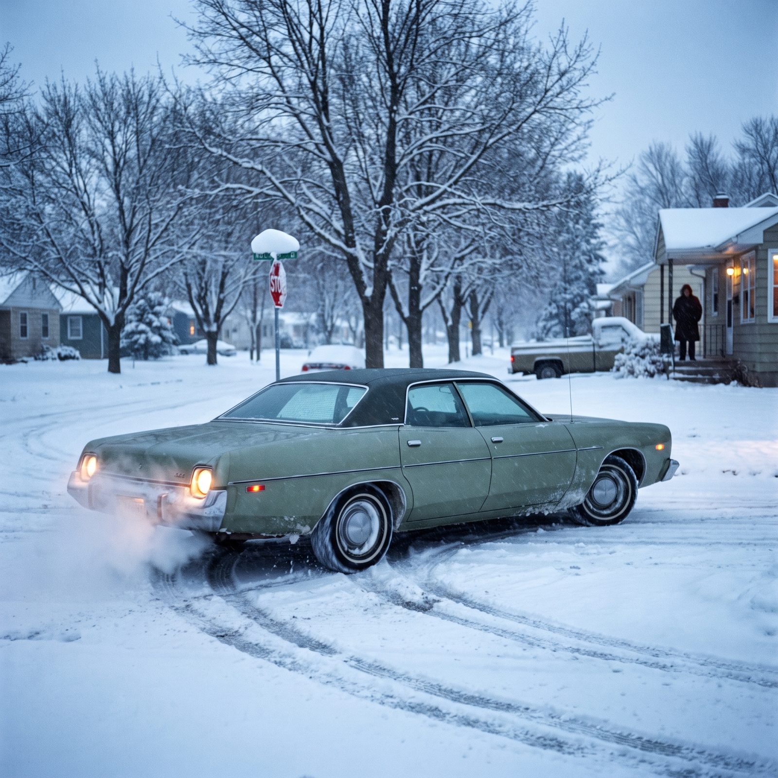 Rear-Wheel-Drive Family Sedans Fishtailing Around Corners
