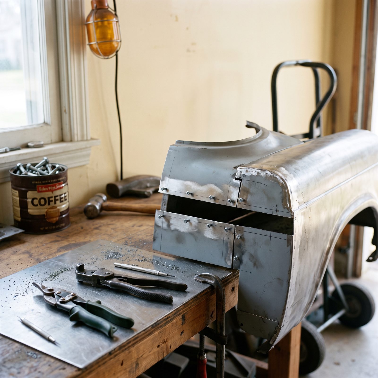 Sectioning Sheet Metal With Hand Tools