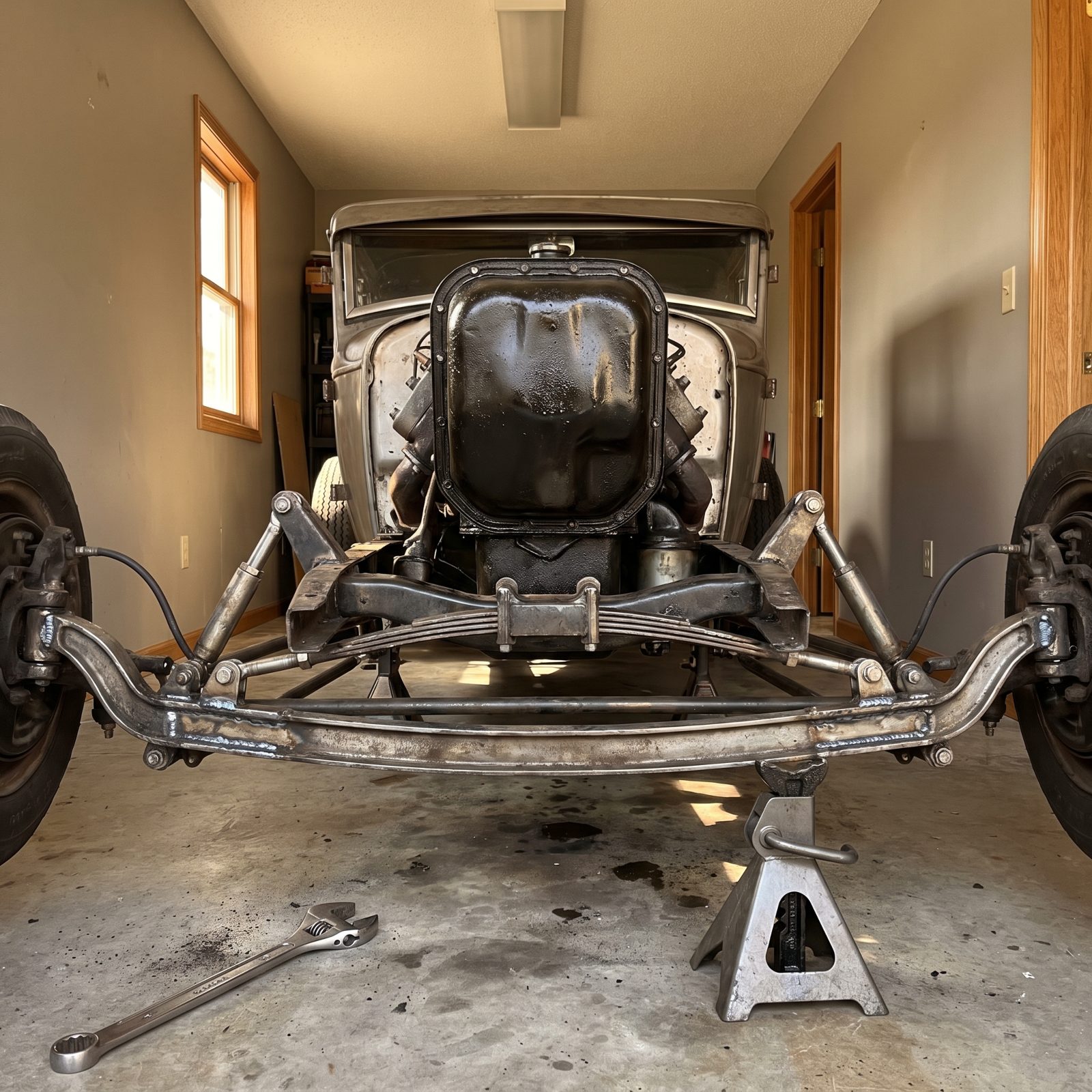 Splitting Wishbones for Engine Clearance