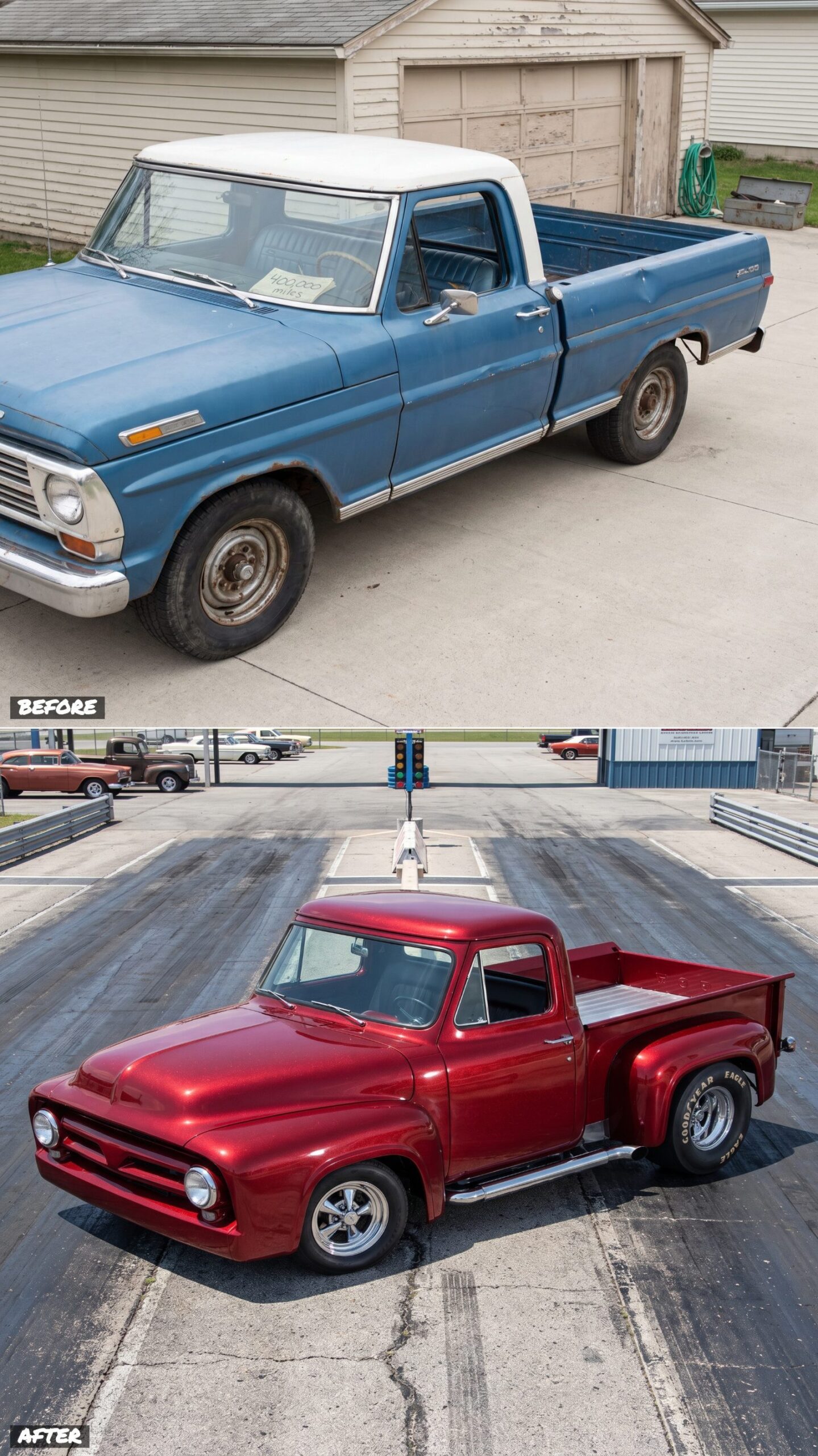 Steel-Belly Hot Rod on Fat Rear Radials and Cragar Wheels
