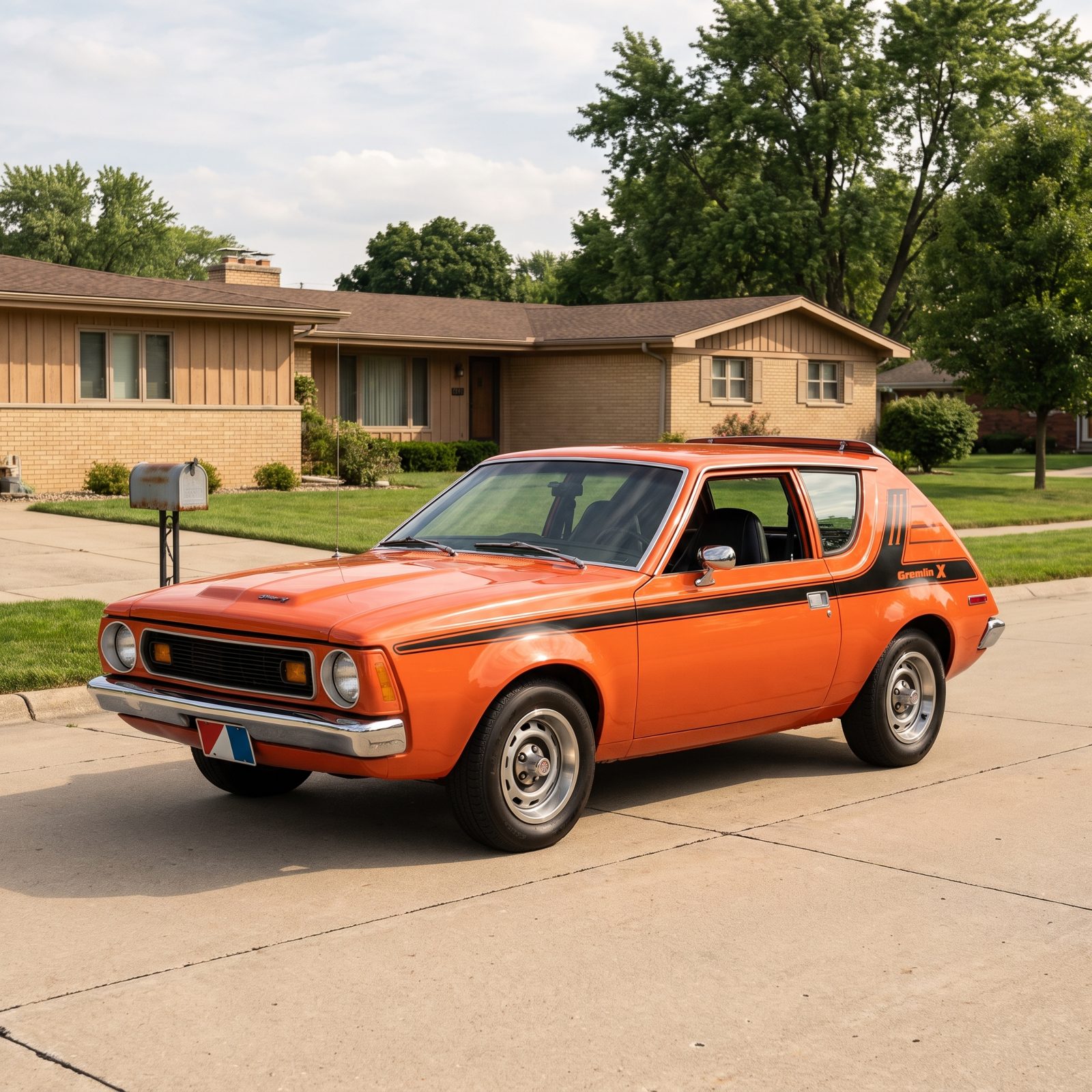 The 1972, 1976 AMC Gremlin X With a V8 Under That Stubby Hood
