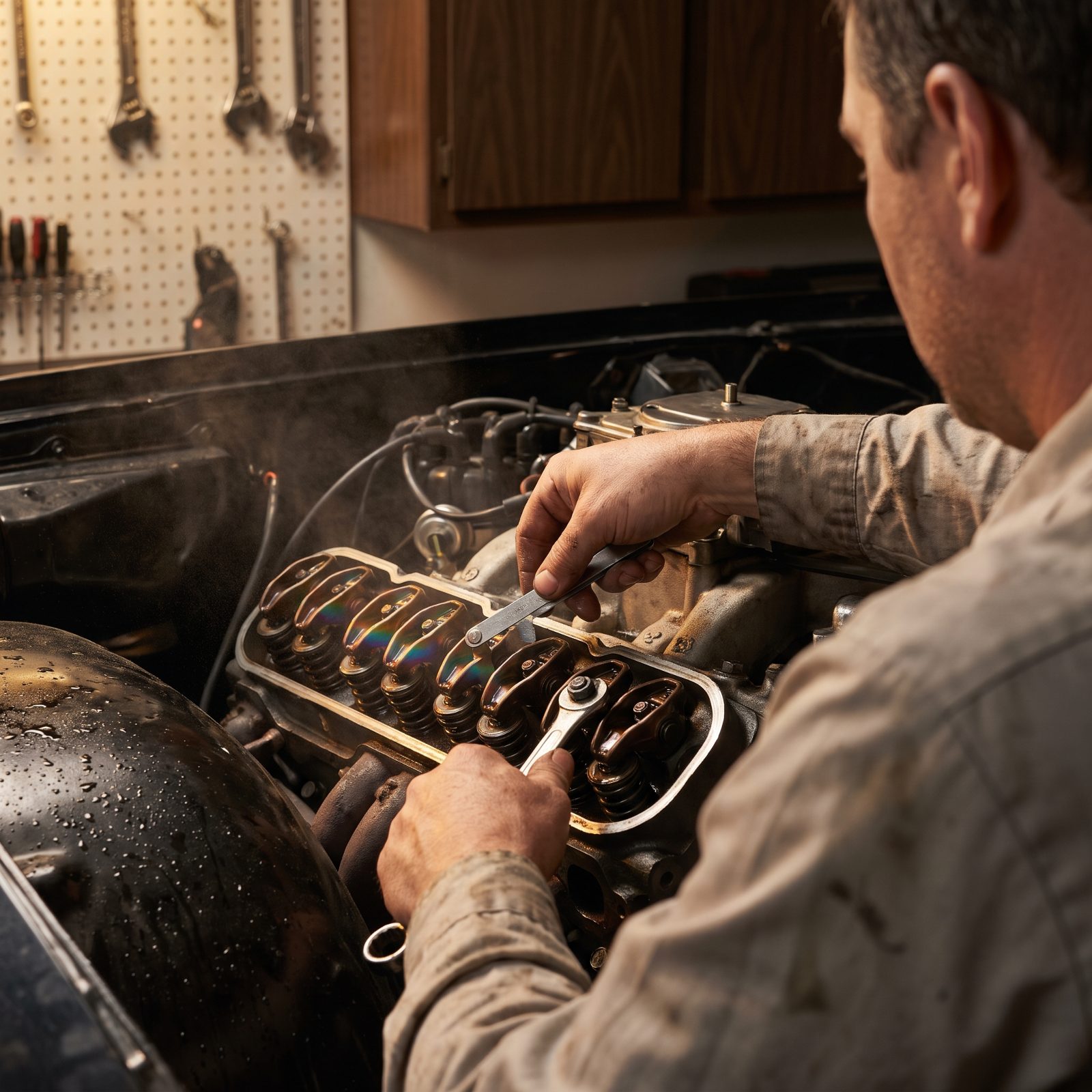 Adjusting Valve Lash Hot With the Engine Idling