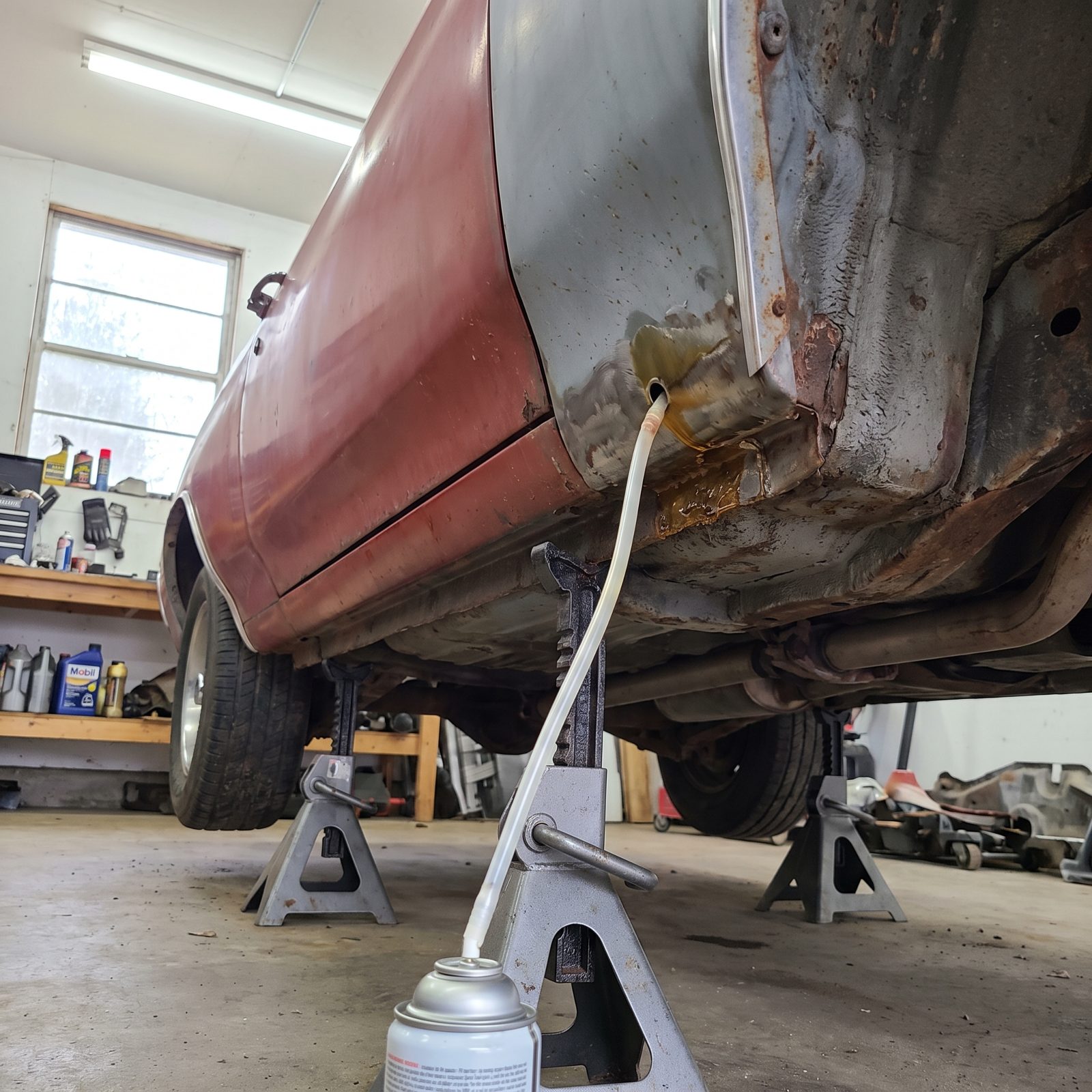 Apply Cavity Wax Inside Doors, Rockers, and Boxed Frame Sections