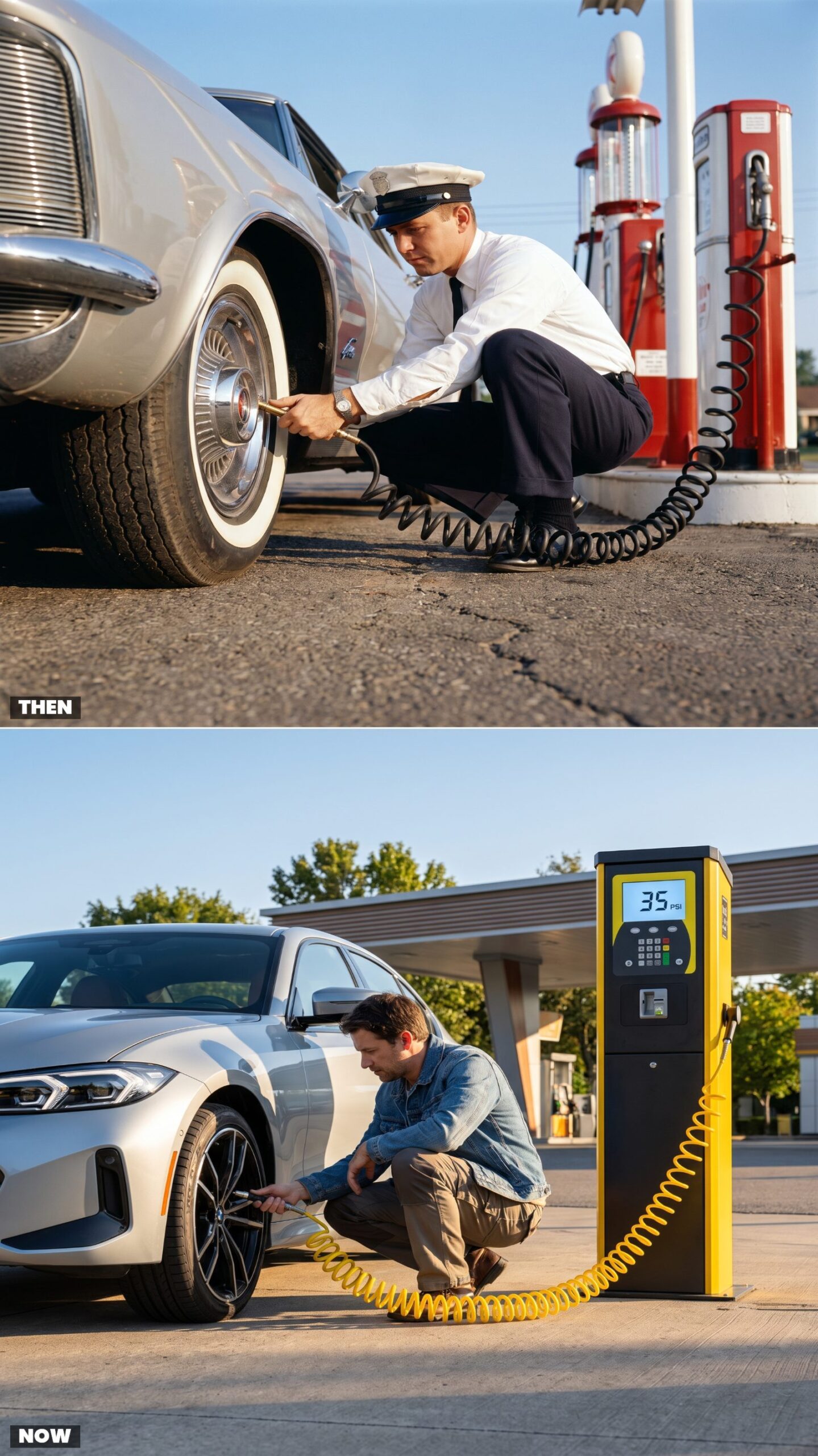 Attendant-Checked Tire Pressure vs. Digital Inflation Stations
