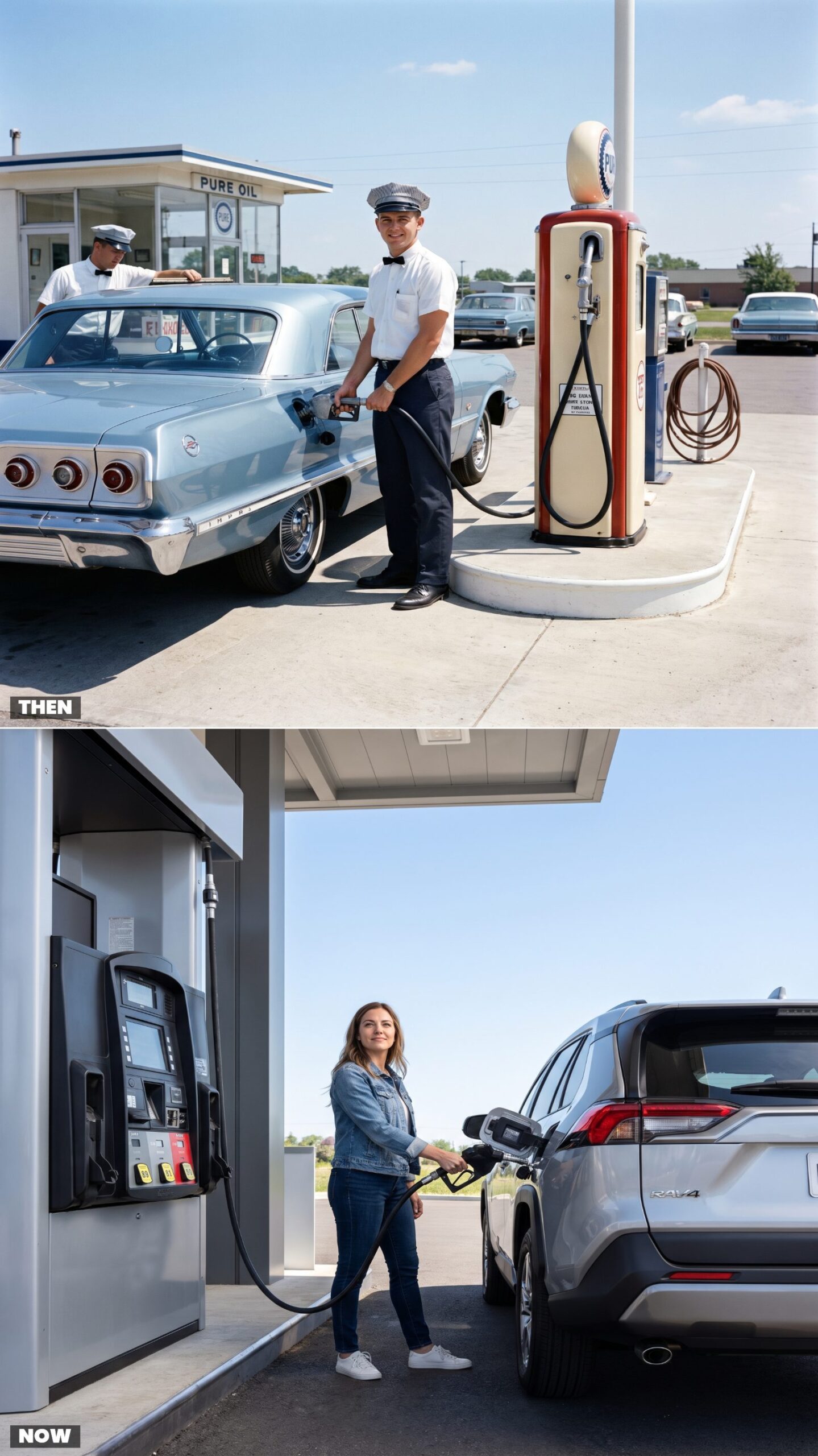 Attendants Filling Every Tank vs. Pay-at-the-Pump Self-Service