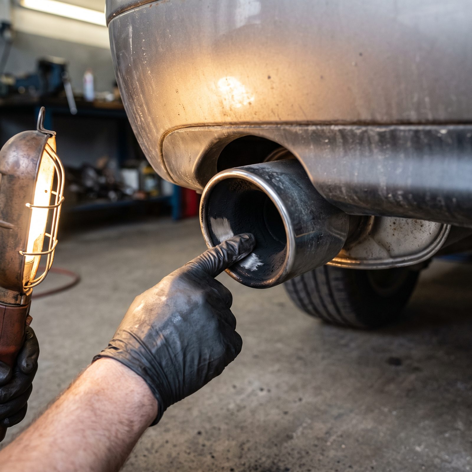 Black Soot Around the Tailpipe