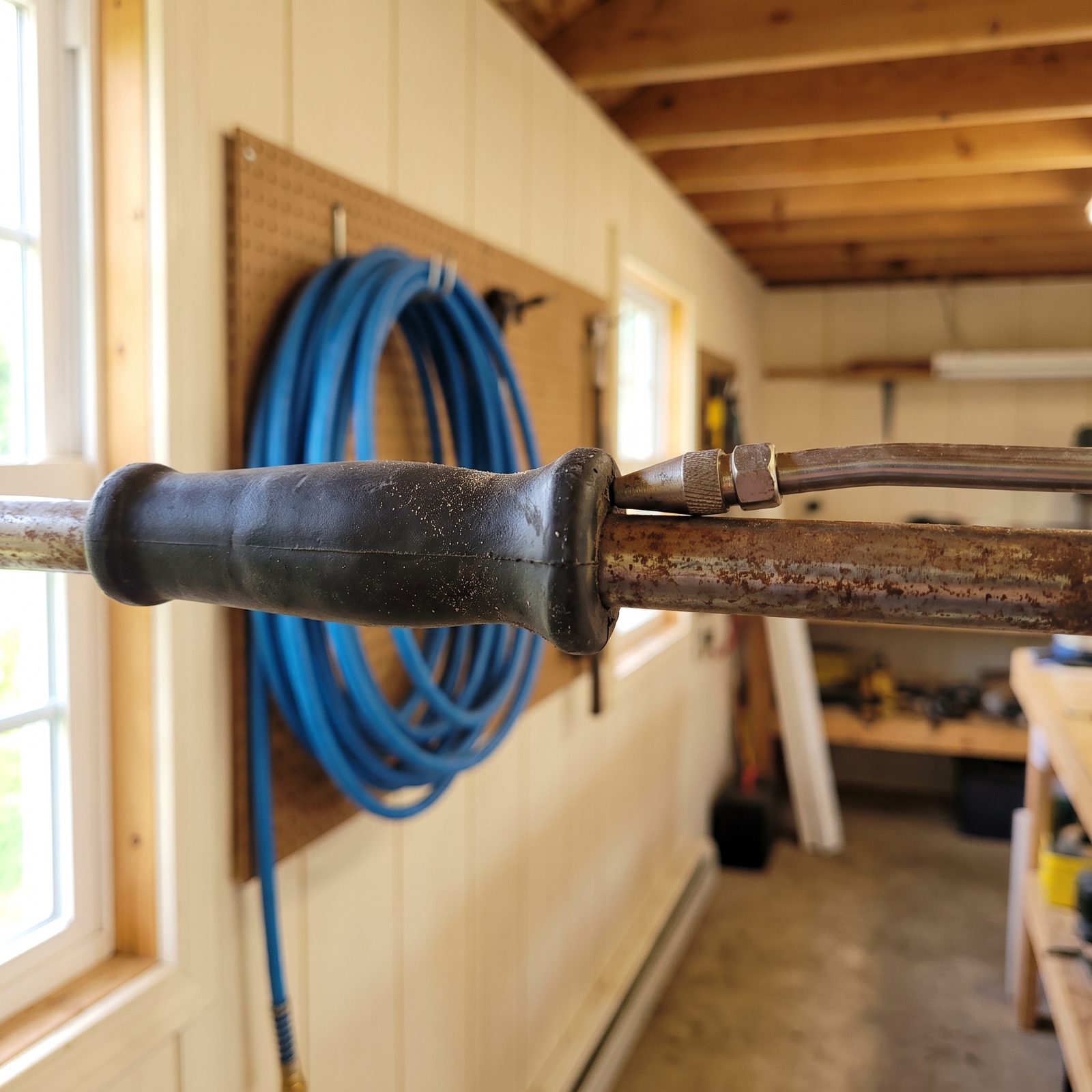 Blow a Stubborn Rubber Grip Loose With Compressed Air