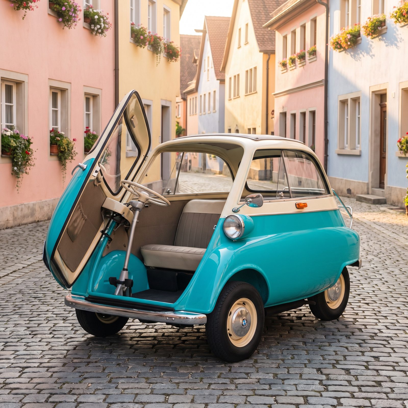 BMW Isetta: A Front Door That Takes the Steering Wheel Along