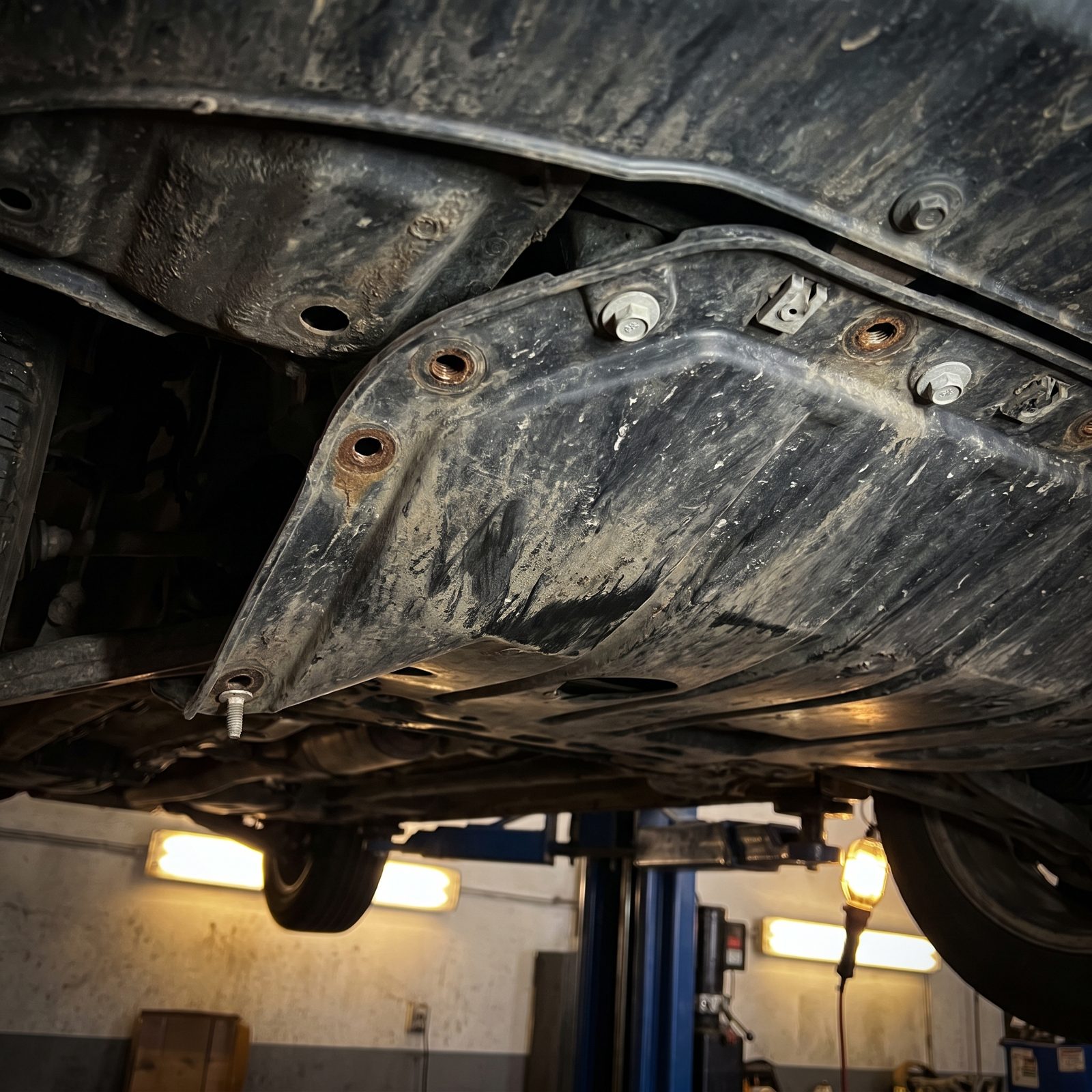 Bolts Missing From the Belly Pan Tell You Someone Was Already Under There