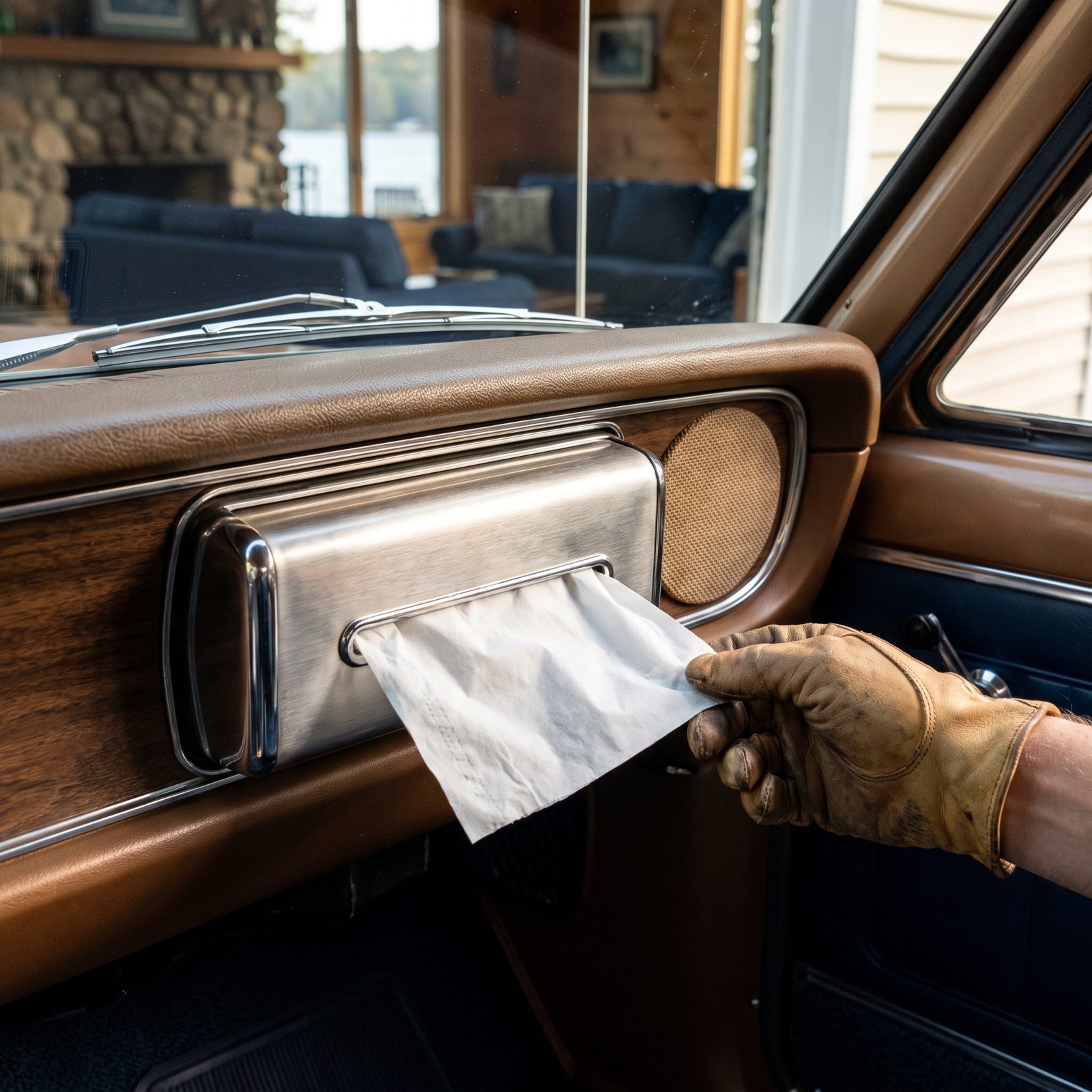 Built-In Dashboard Tissue Dispensers, Everyday Convenience With Chrome Trim