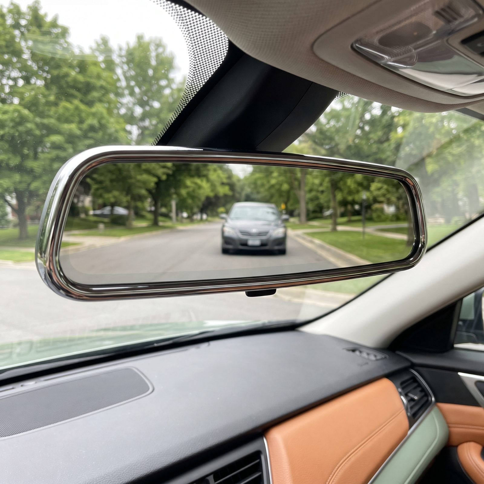 Check the Rearview Mirror Before Braking Hard