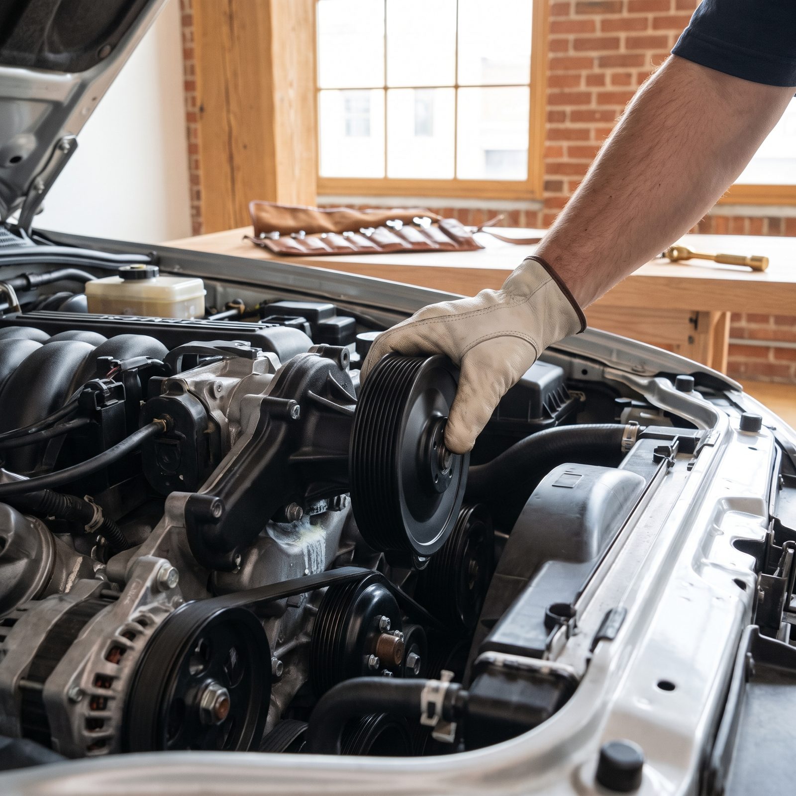 Check the Water Pump for Seepage, Shaft Wobble, or Bearing Growl