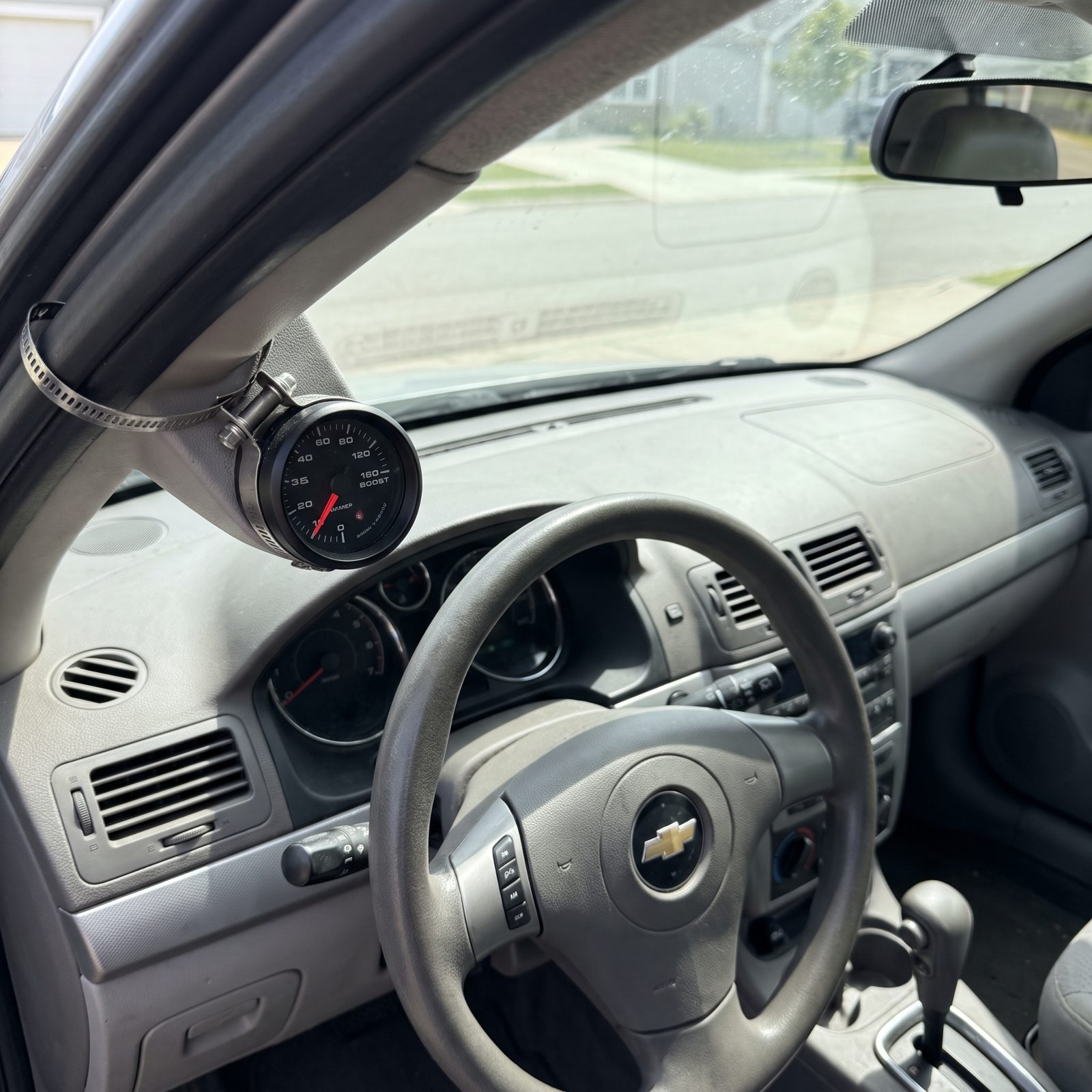 Chevrolet Cobalt SS Turbo: The Boost Gauge Clamped to the A-Pillar