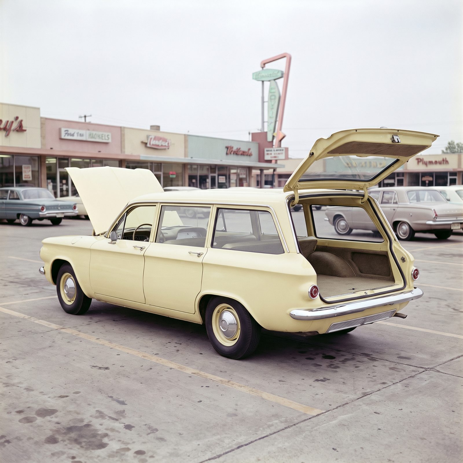 Chevrolet Corvair Lakewood, A Rear-Engine Wagon With Cargo at Both Ends