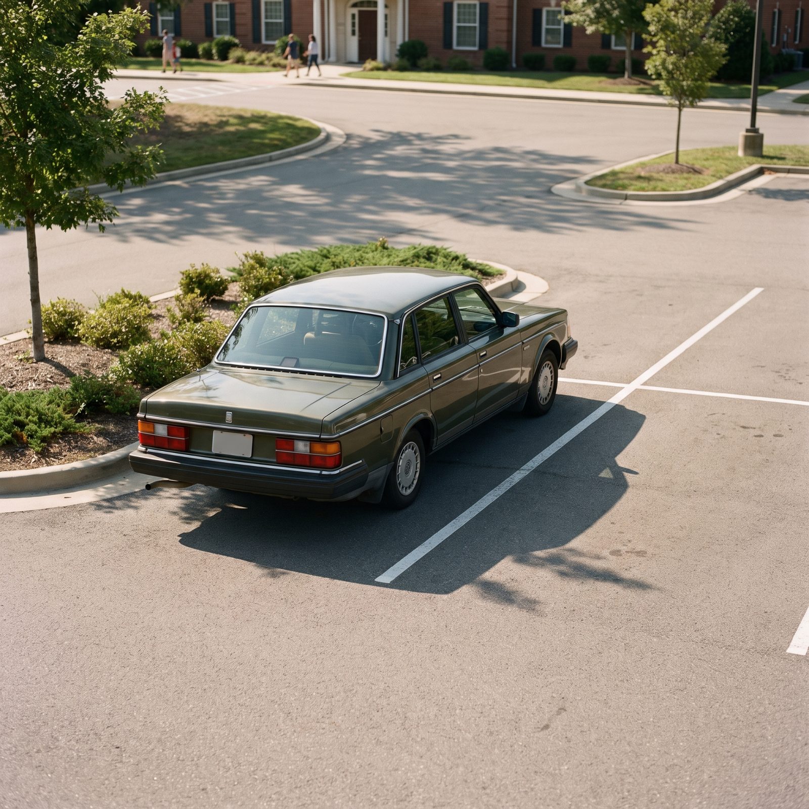 Choosing an End Space in a Parking Lot