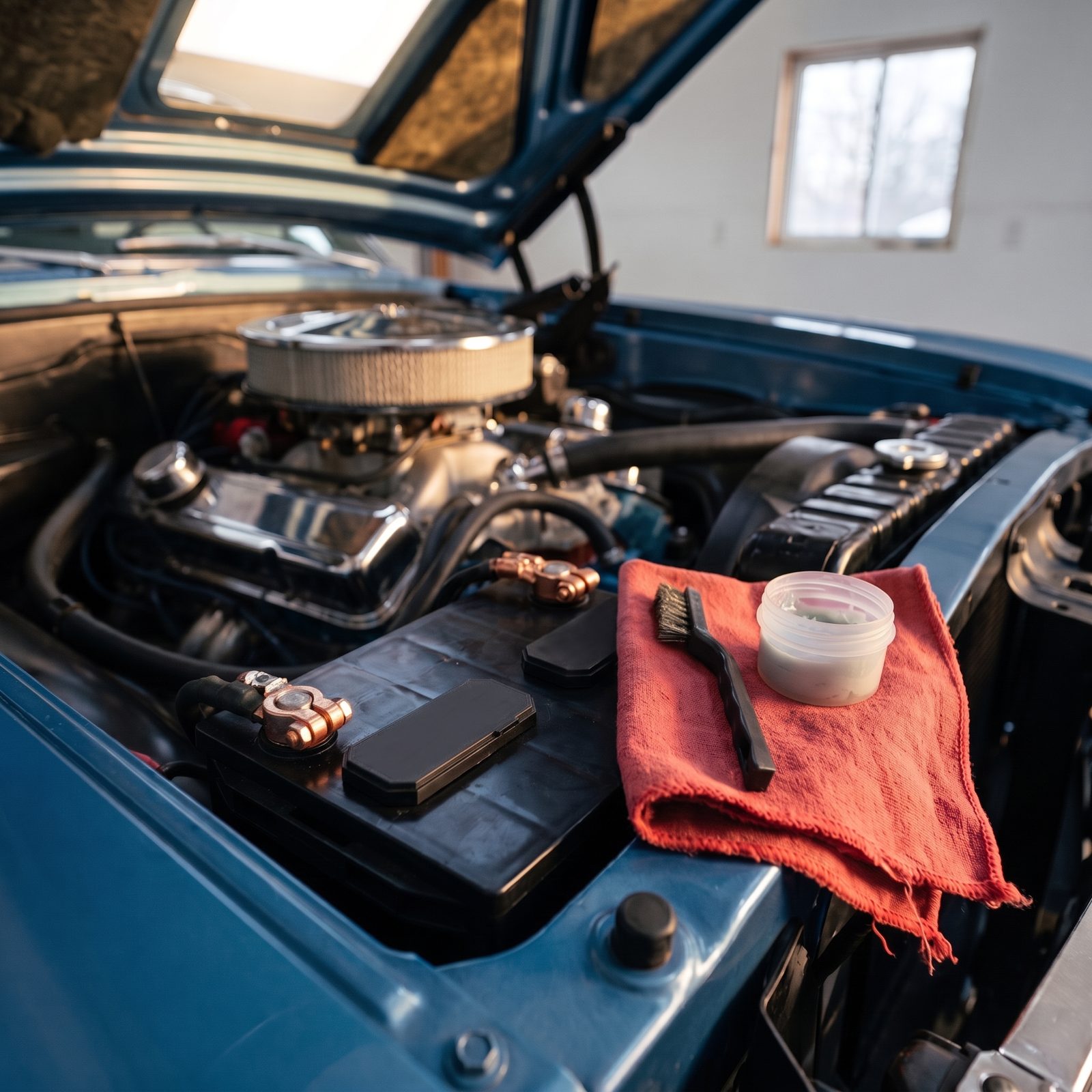 Clean and Protect the Battery Terminals