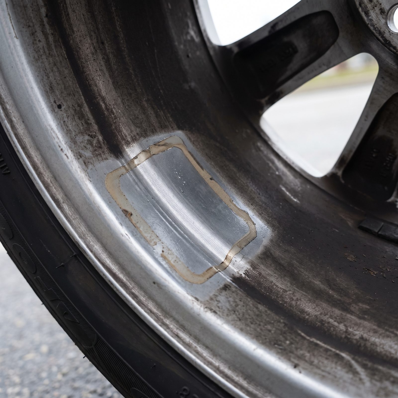 The Clean Stripe on the Rim Where a Weight Used to Live