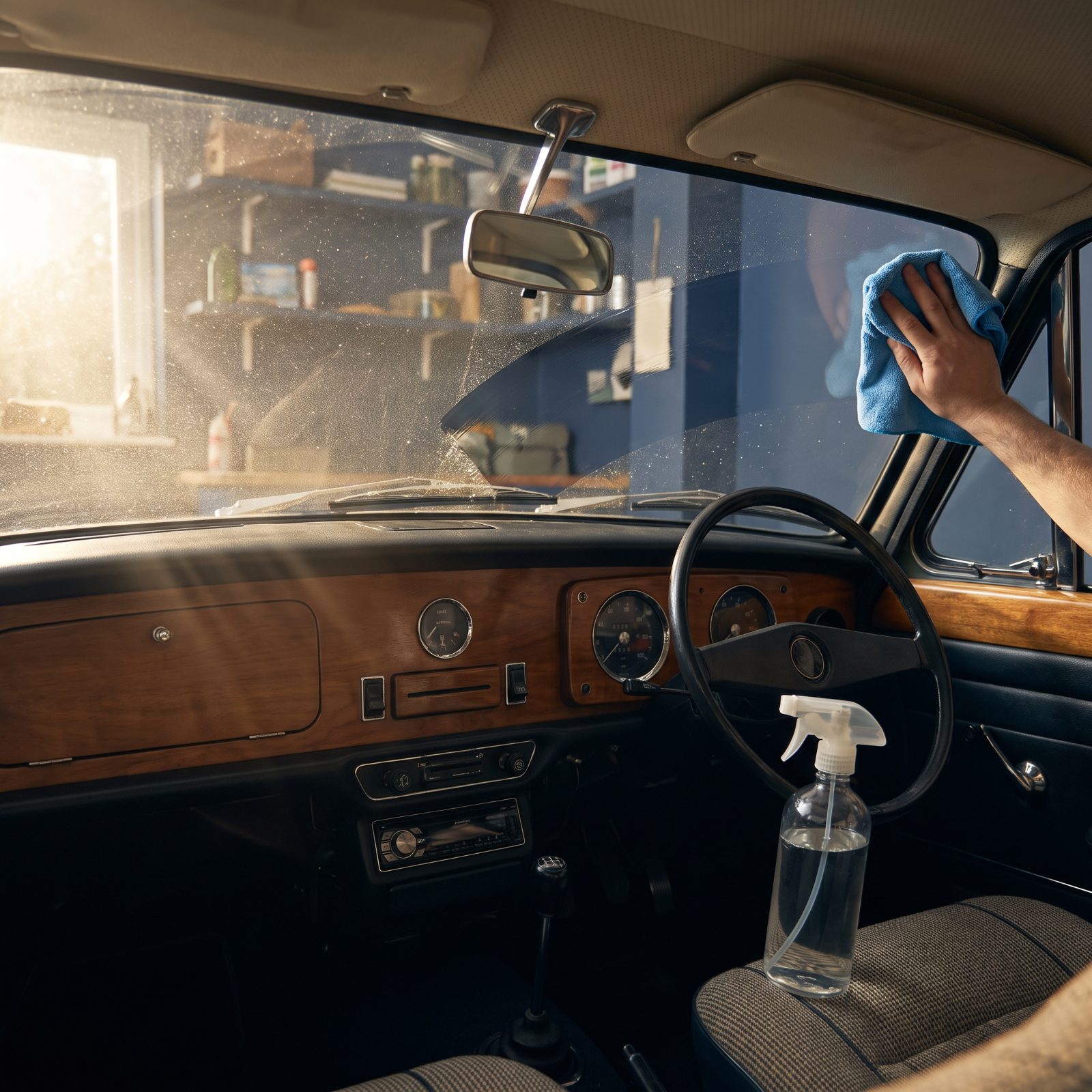 Cleaning the Inside of the Windshield
