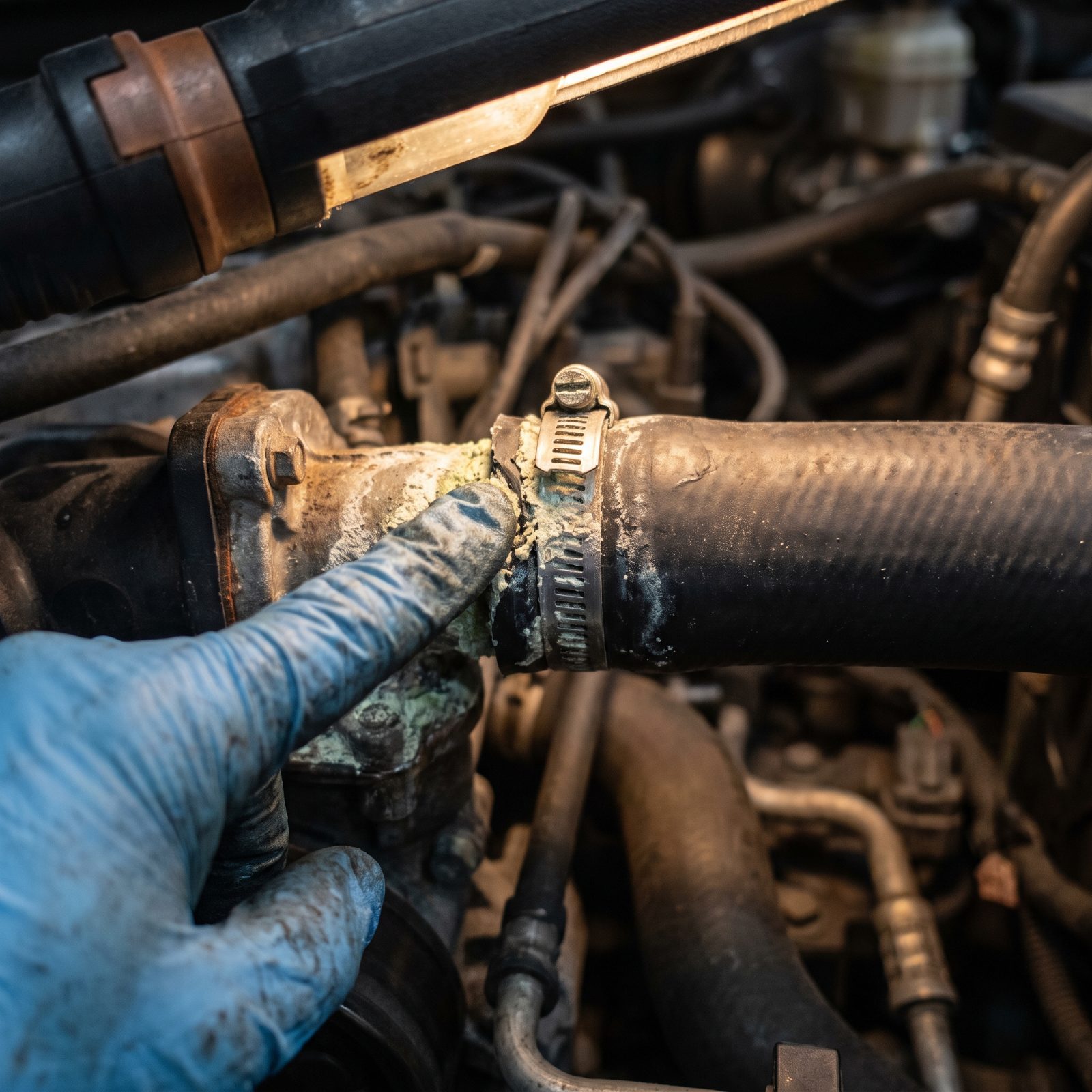 Coolant Crust Around Hose Connections