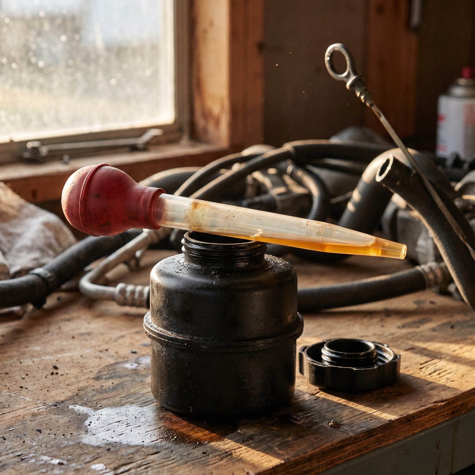 A Dedicated Turkey Baster for Pulling Excess Fluid