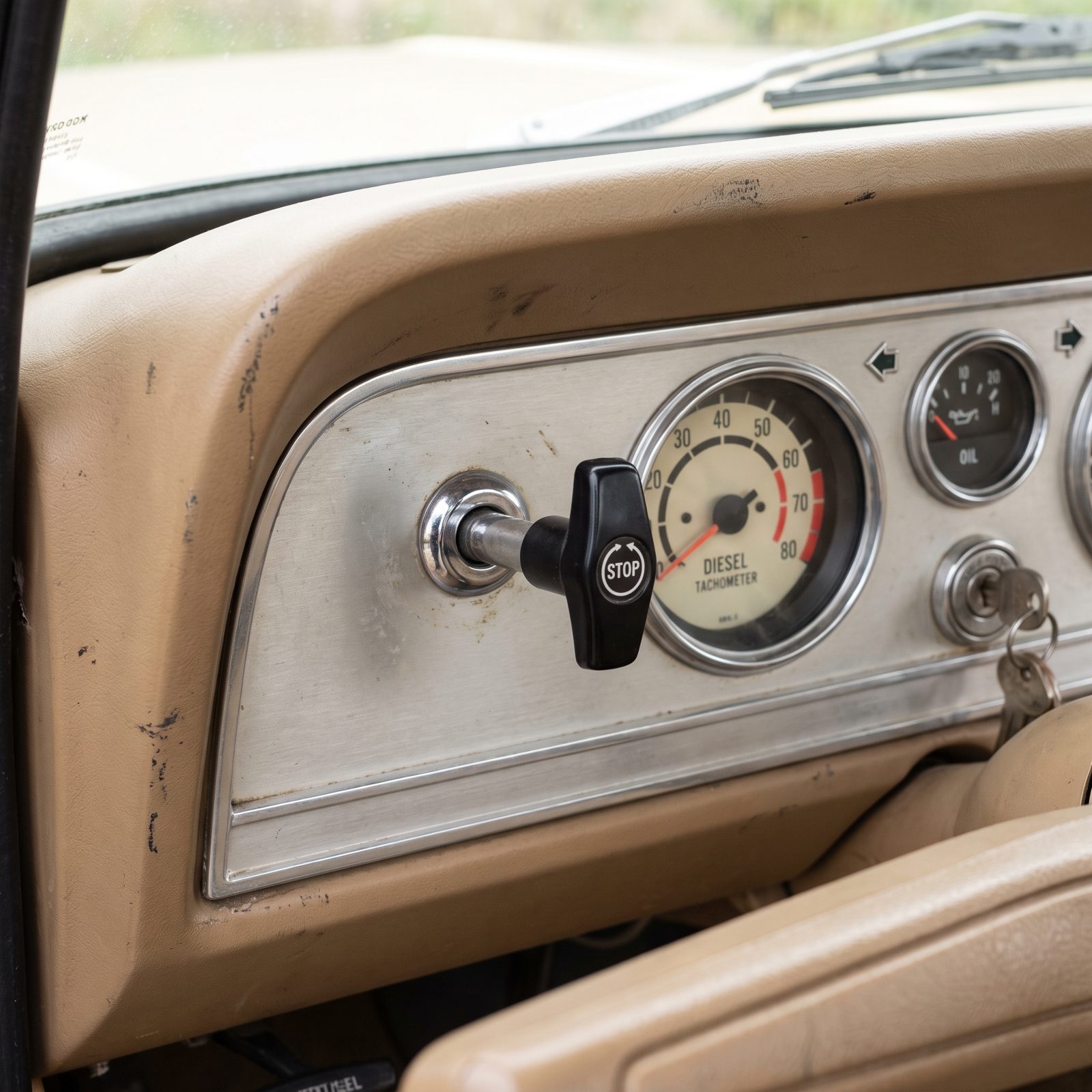 The Diesel Stop Knob You Had to Pull to Turn the Key Off