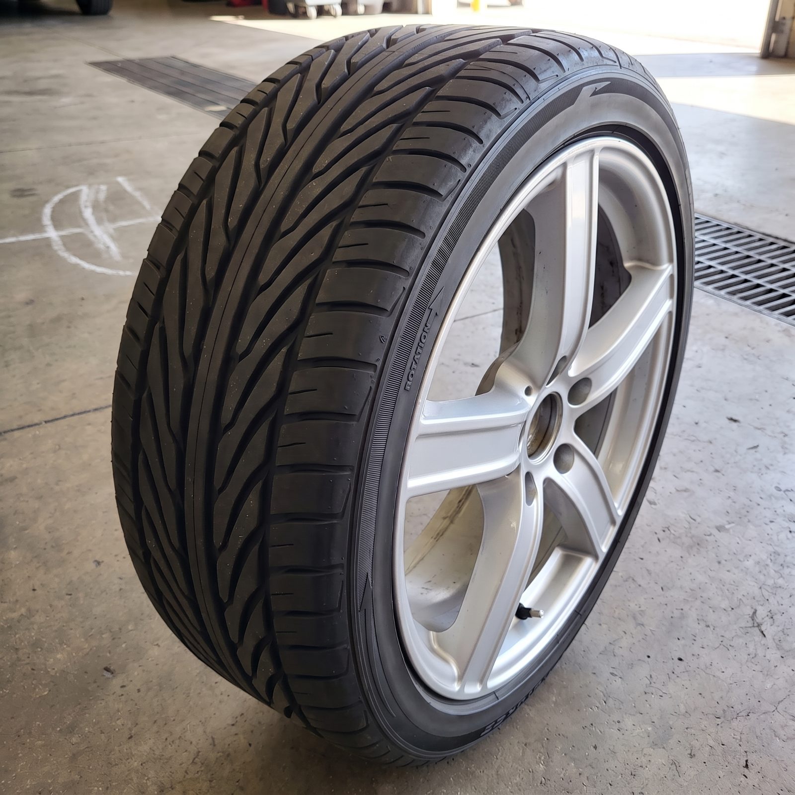 Directional Tires Mounted Backward Betray a Rushed, Careless Previous Service