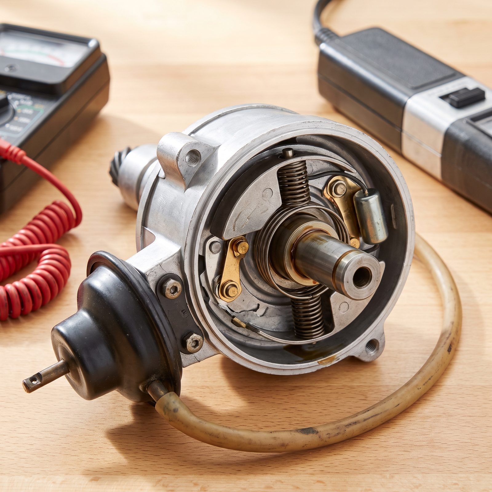 The Distributor That Advanced Timing With Spinning Weights