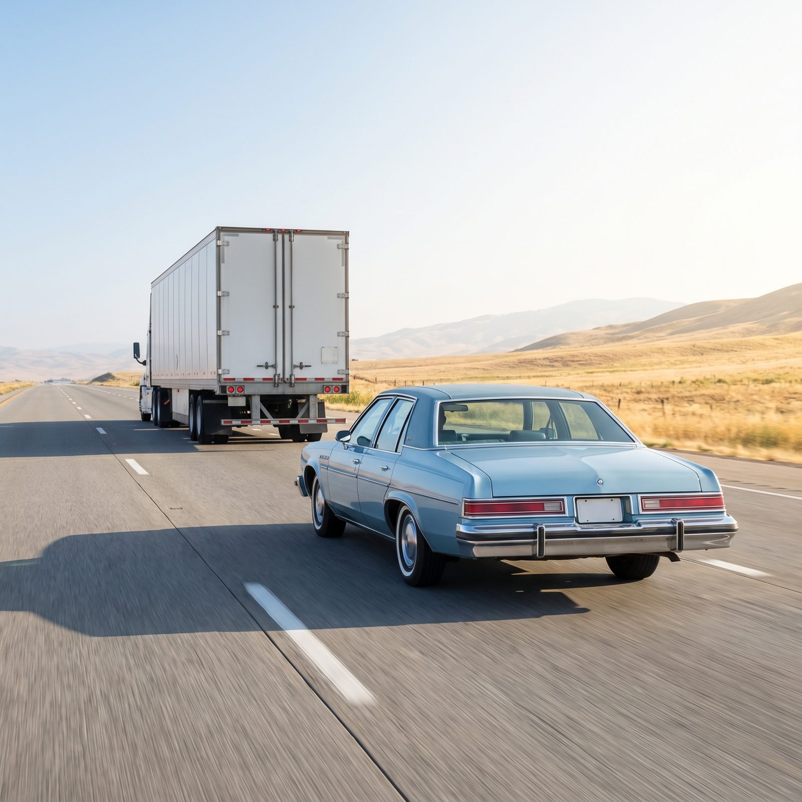 Drafting Behind a Semi to Stretch the Tank