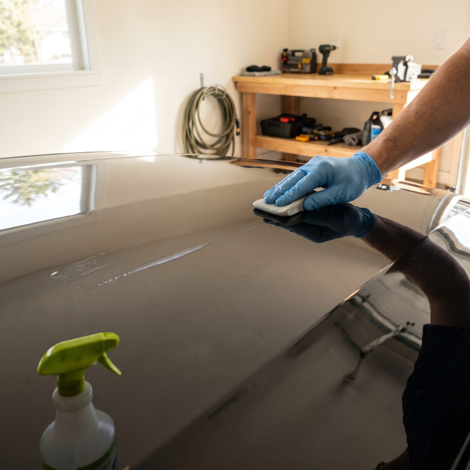 Dragging a Clay Bar Across Dry Paint With Too Little Lubricant