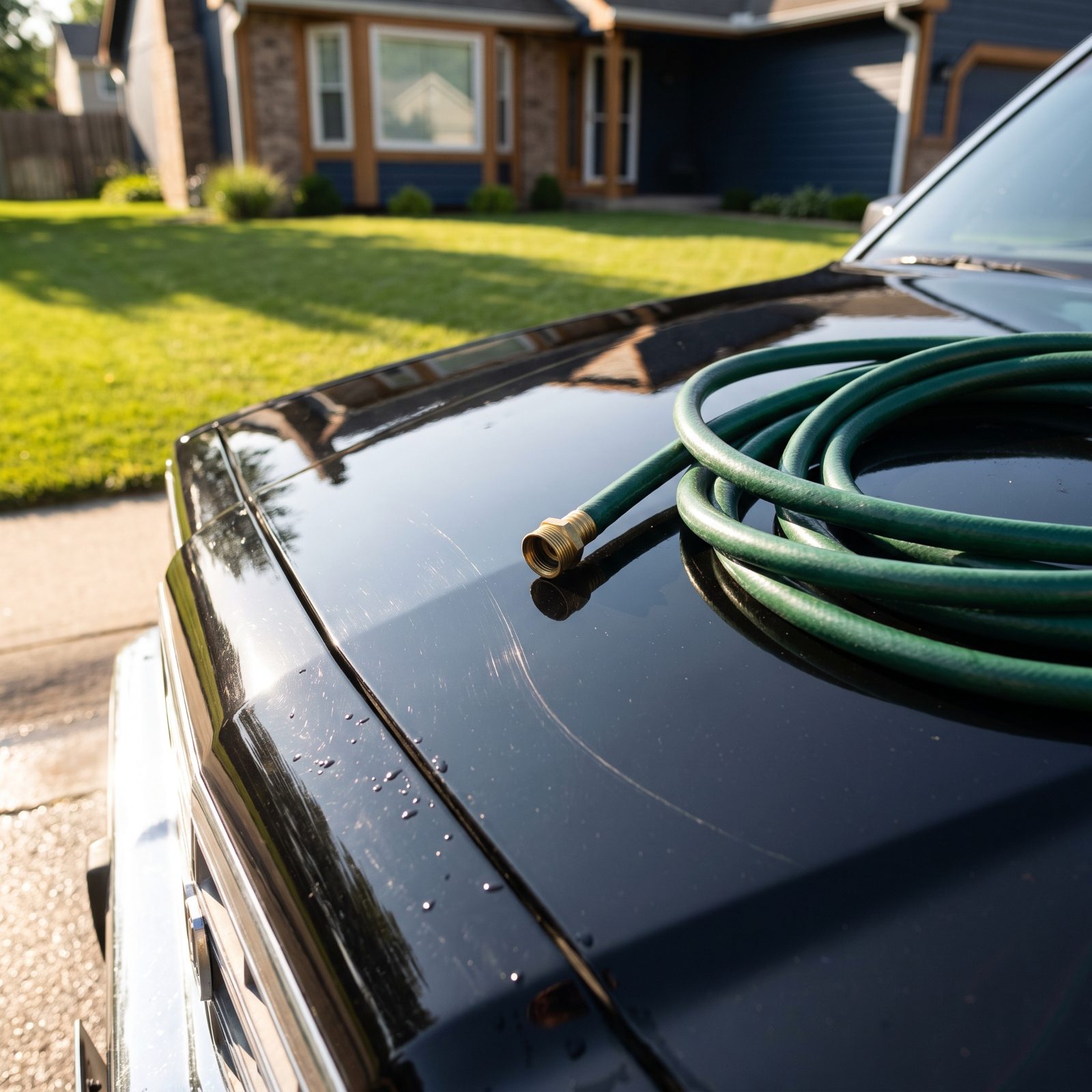 Dragging the Garden Hose Across the Hood and Fenders