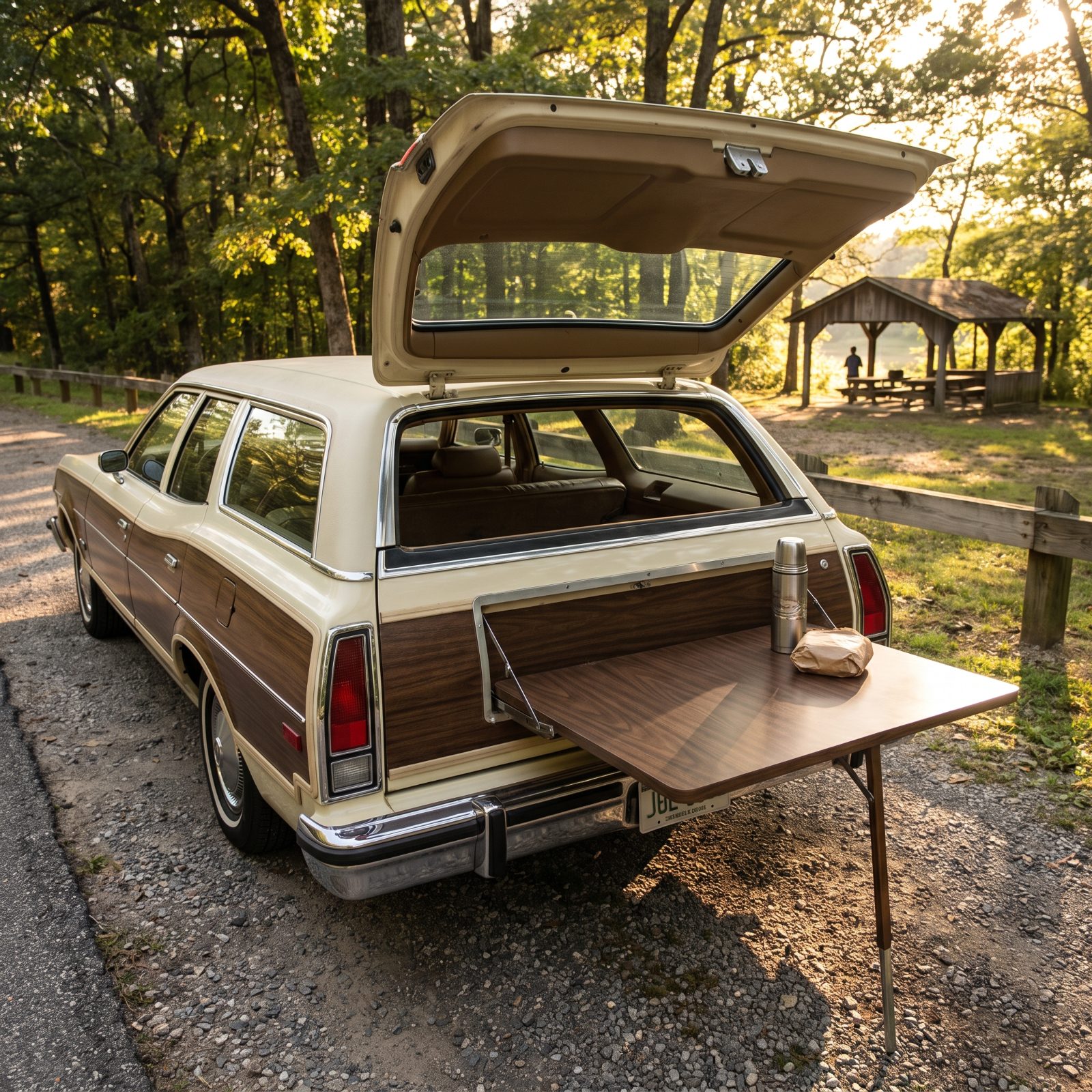 Factory Picnic Tables, A Meal Hidden in the Trunk Lid