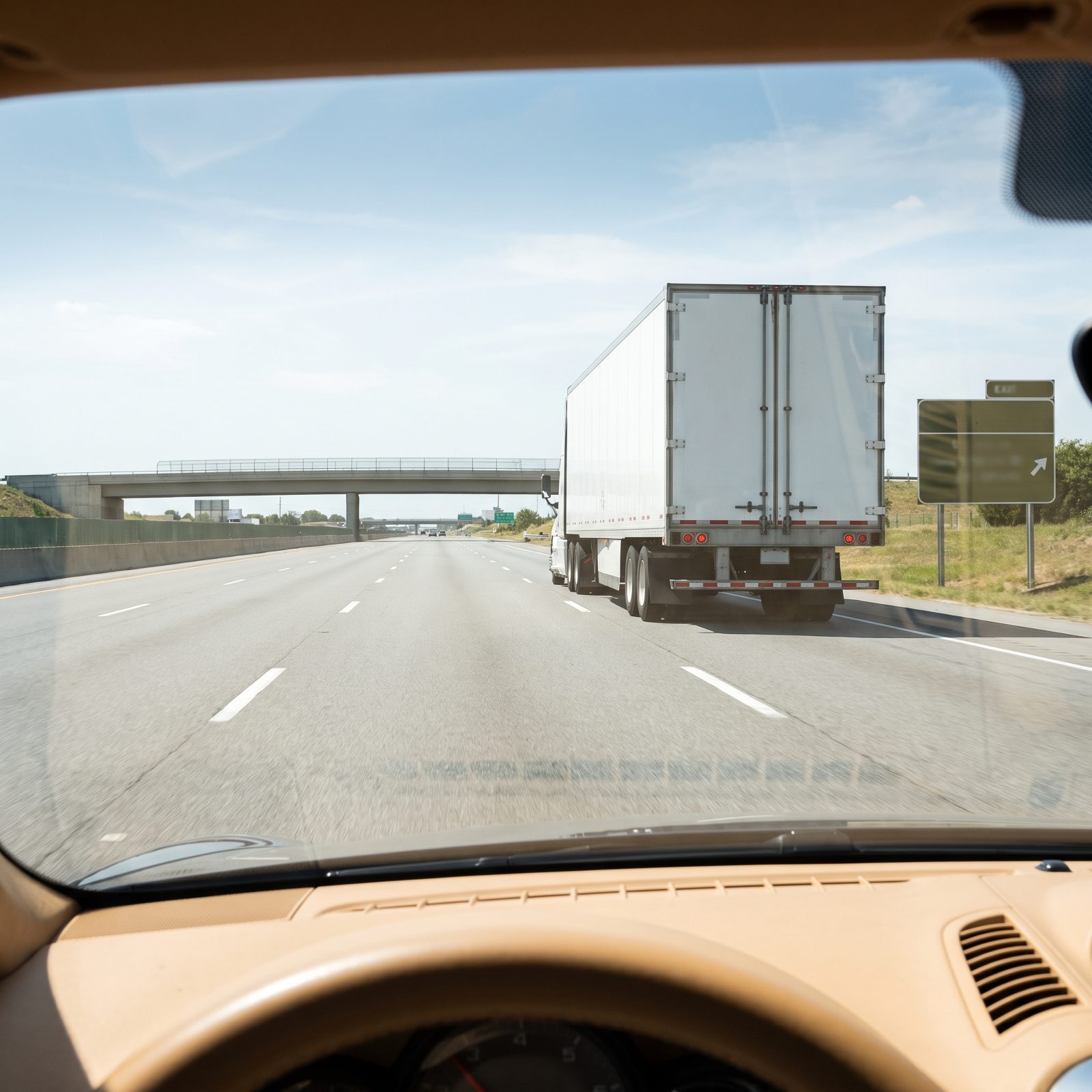 Fall Back From Big Trucks So You Can See Around Them