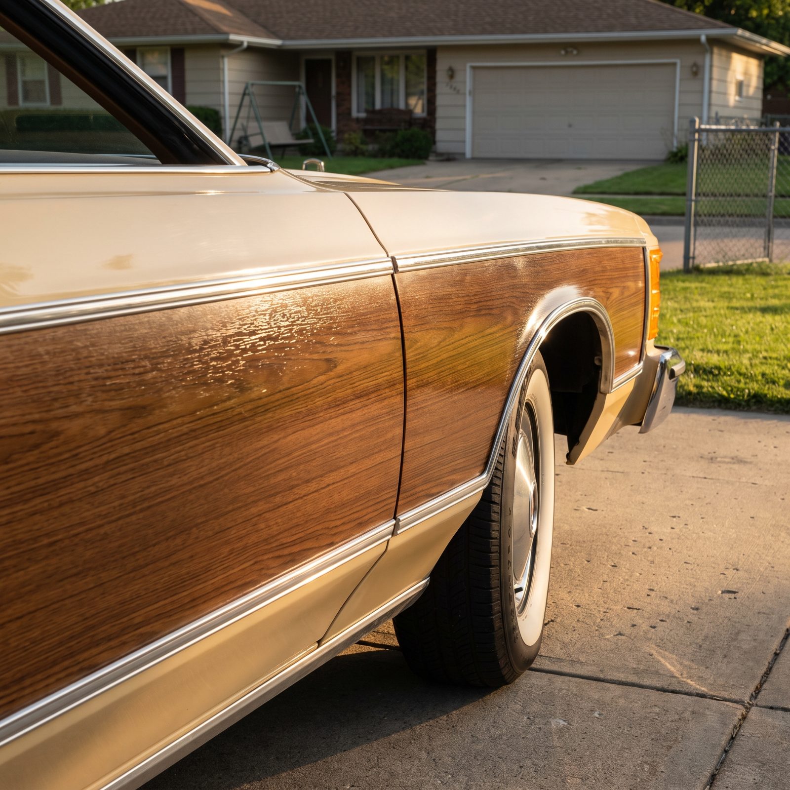 Faux Woodgrain Down the Sides of Wagons
