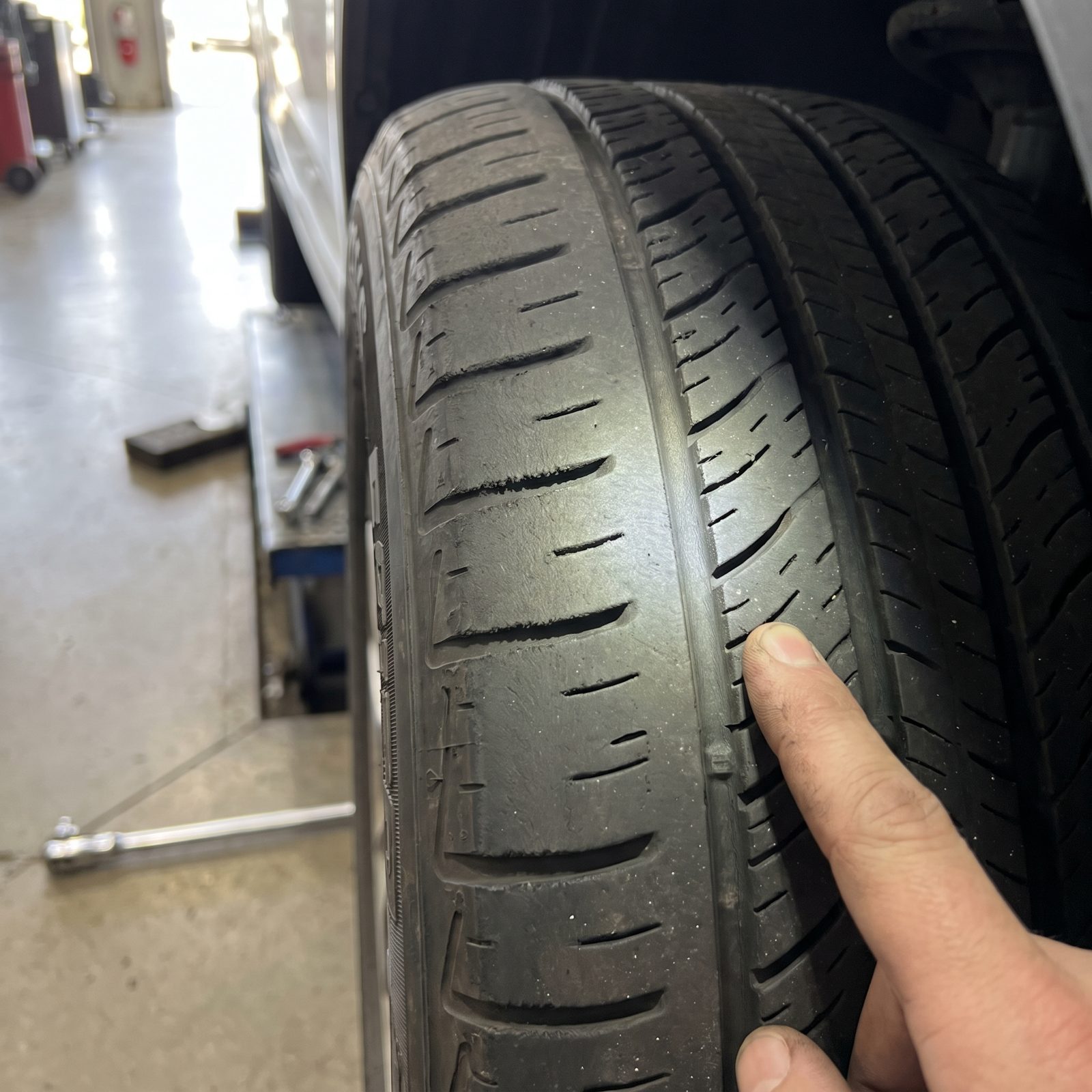 Feathered Tread Usually Signals an Alignment Problem