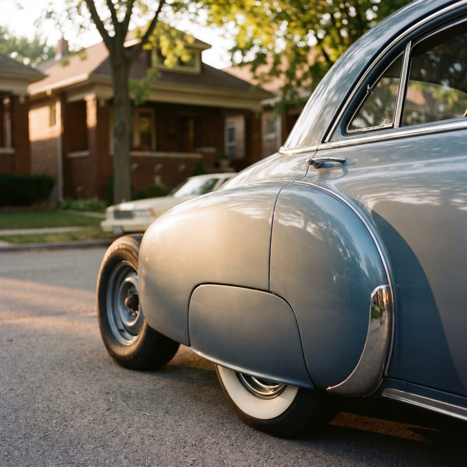 Fender Skirts, Rear Wheels Disappearing Into the Body