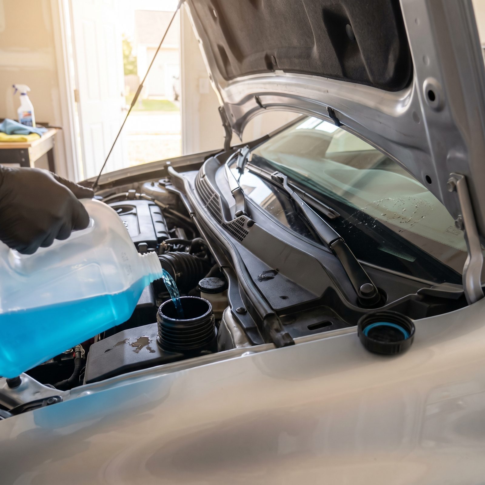 Fill the Washer Reservoir and Test the Wipers and Nozzles