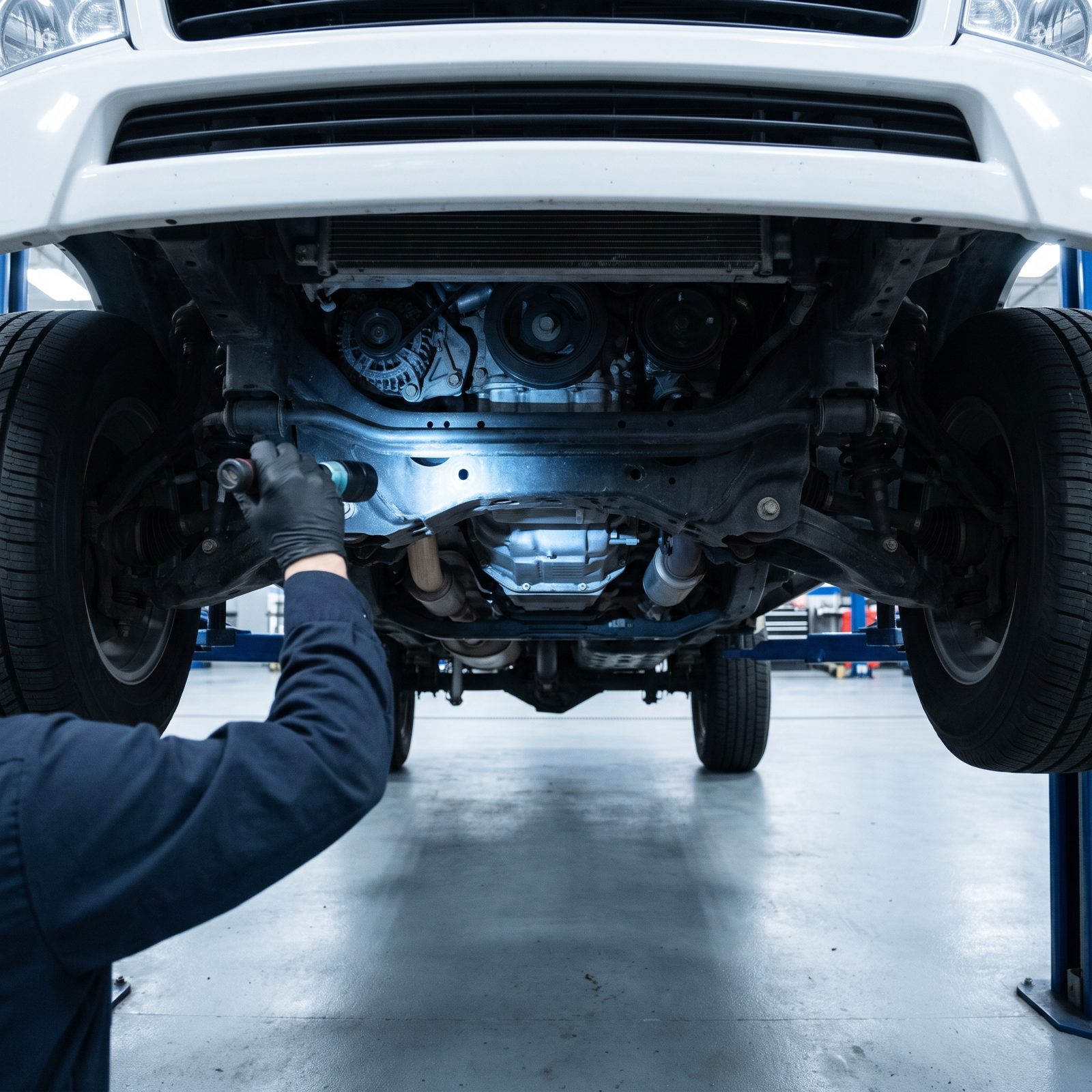 Fluid Leaks Visible on the Engine or Undercarriage